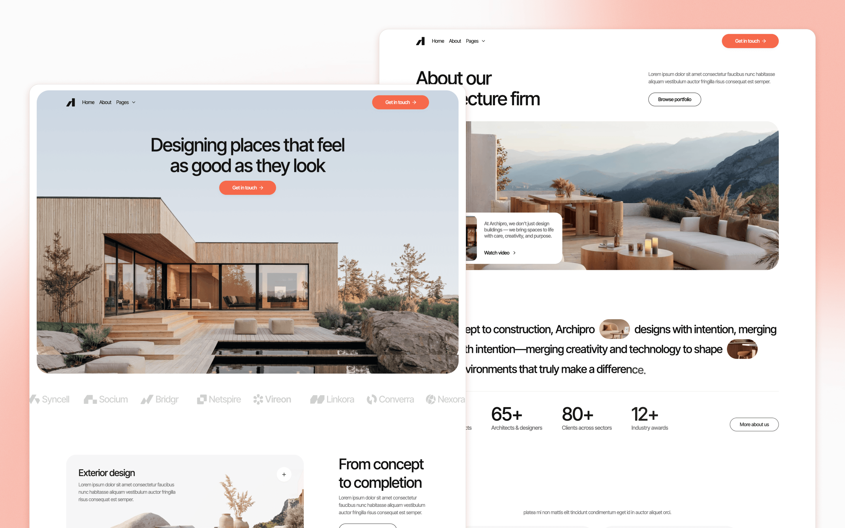 Archipro Architecture Website Template by BRIX Agency