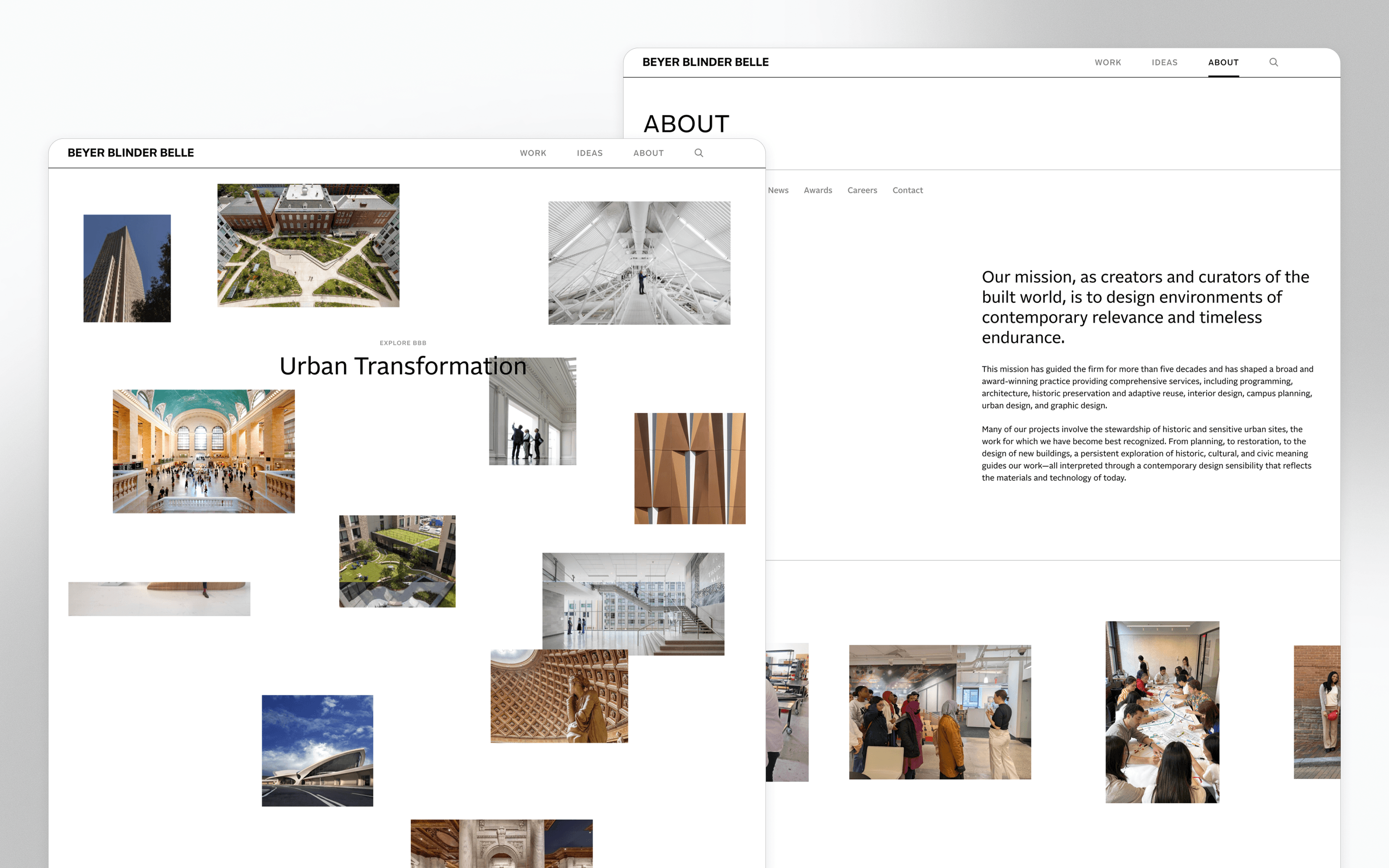 Beyer Blinder Belle Architecture Website Design by For Office Use Only