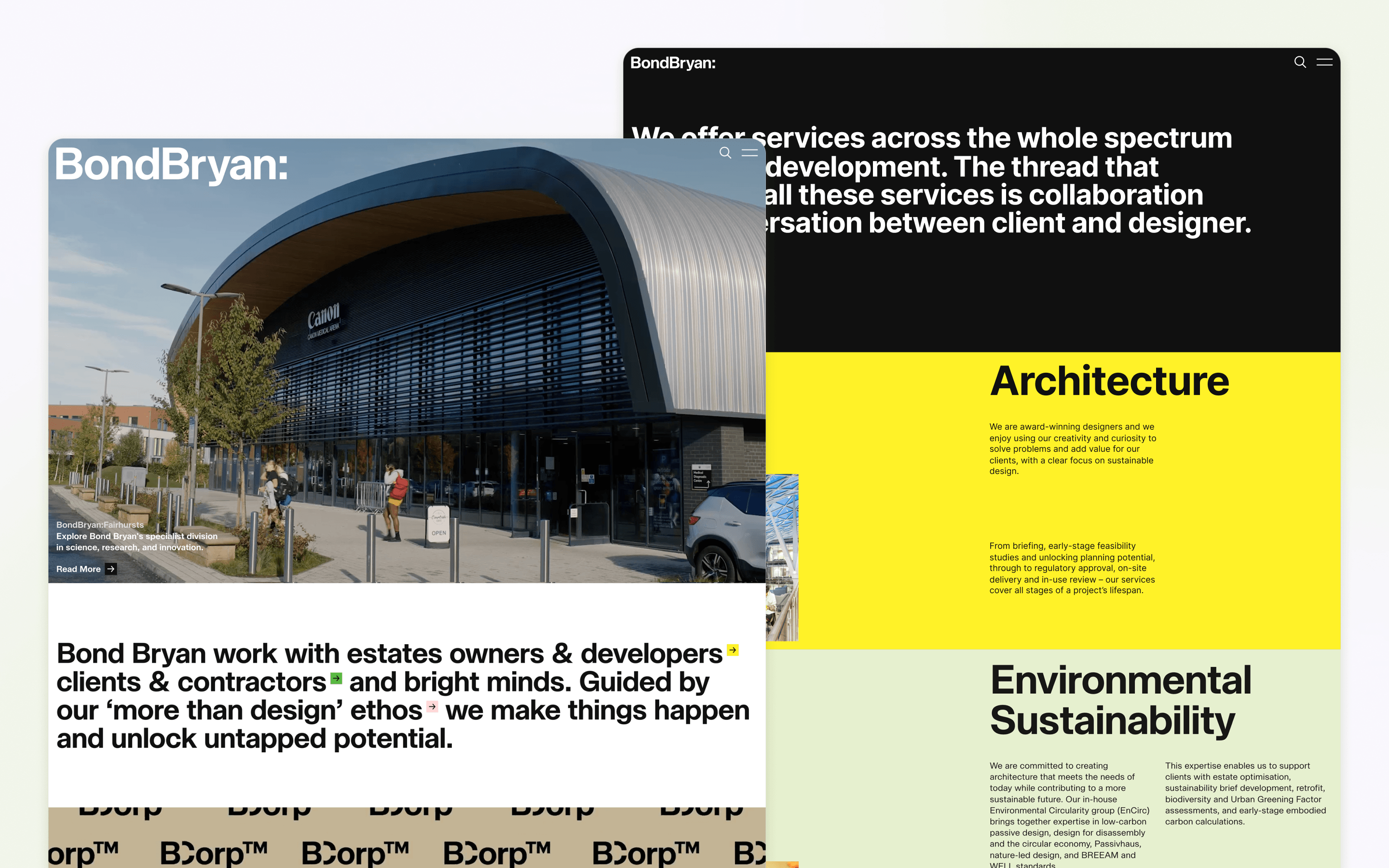 Bond Bryan Architecture Website Design by Rabbithole
