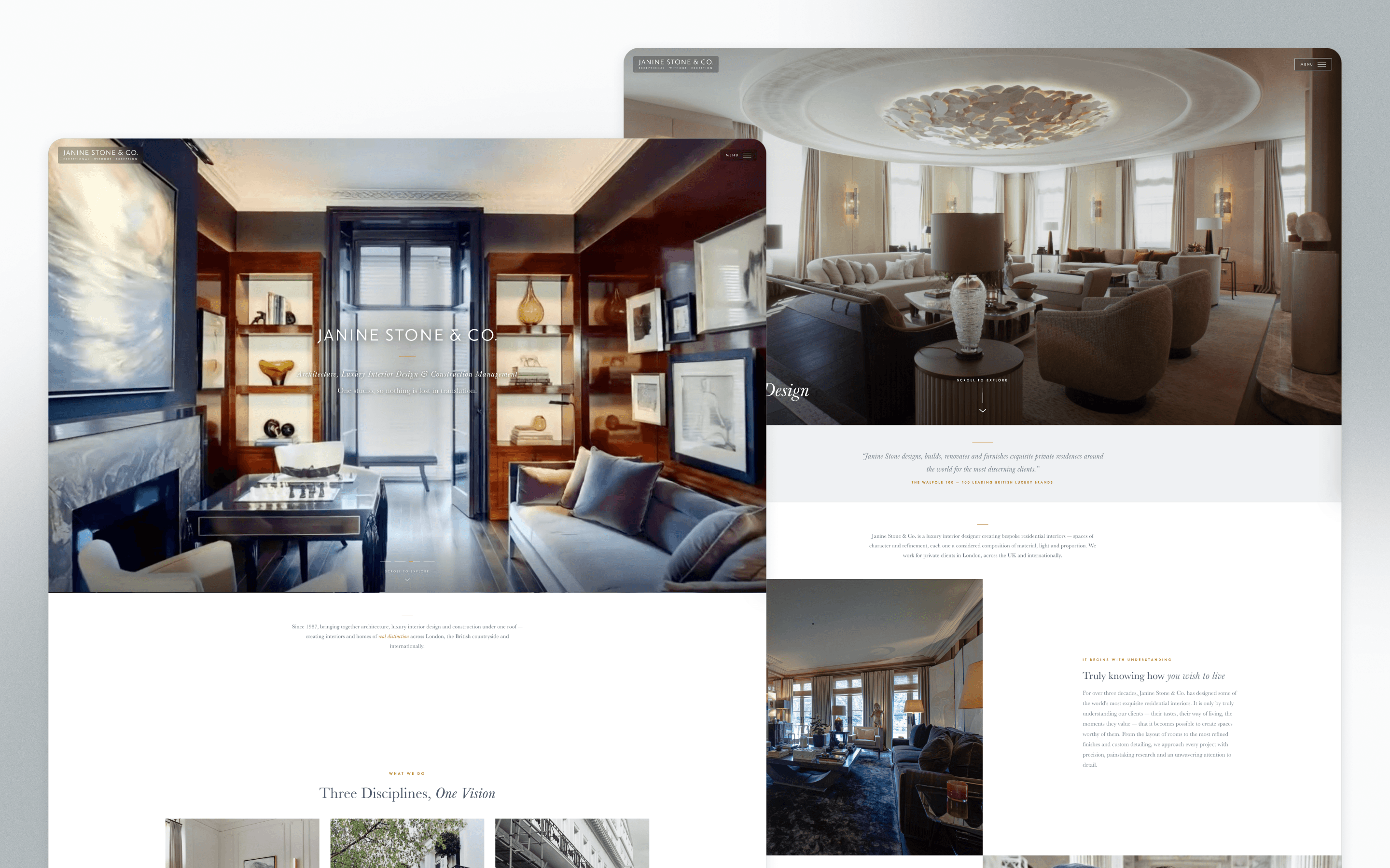 Janine Stone & Co. Architecture Website Development by Plug & Play