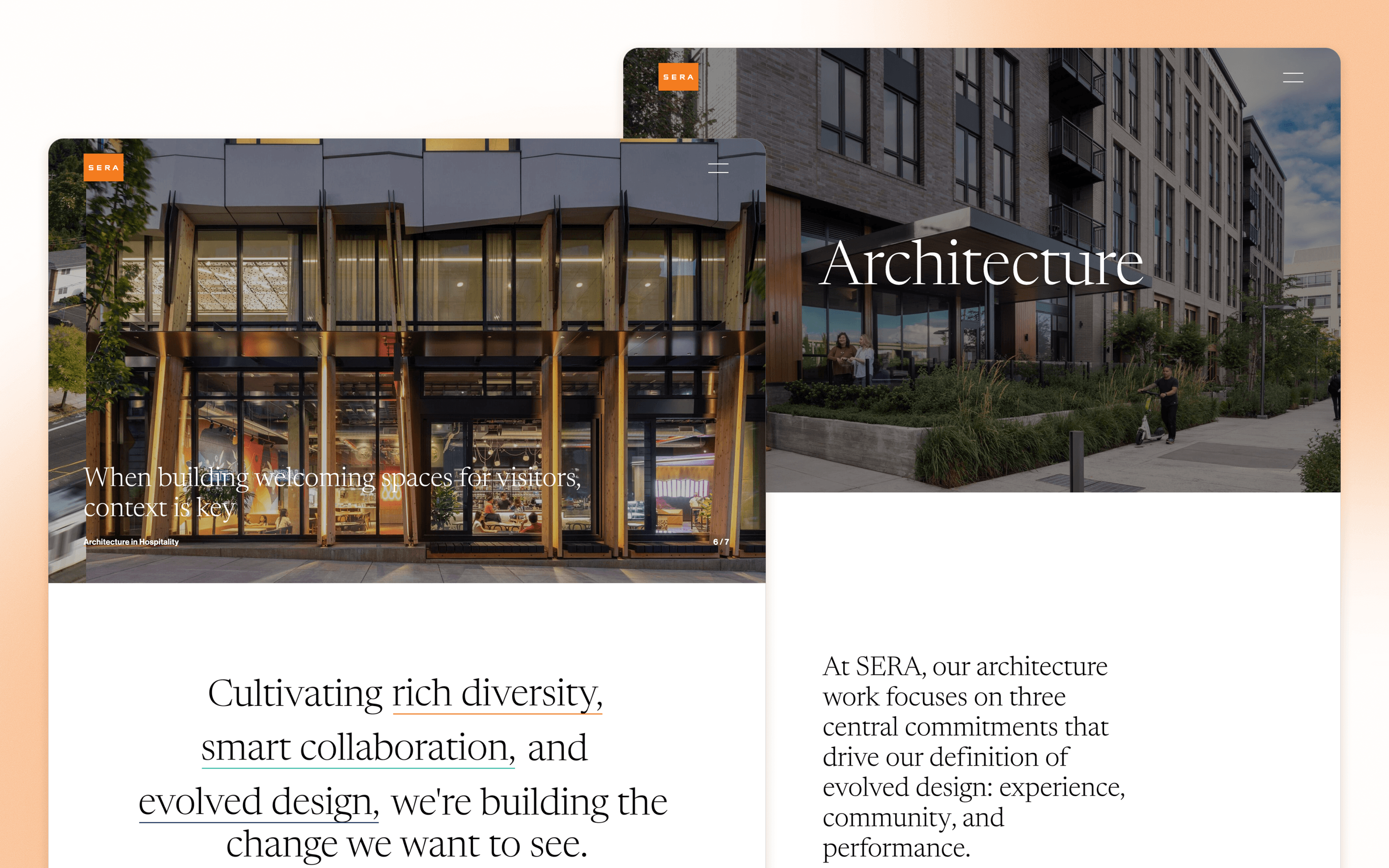 SERA Architecture Website Design by FINE