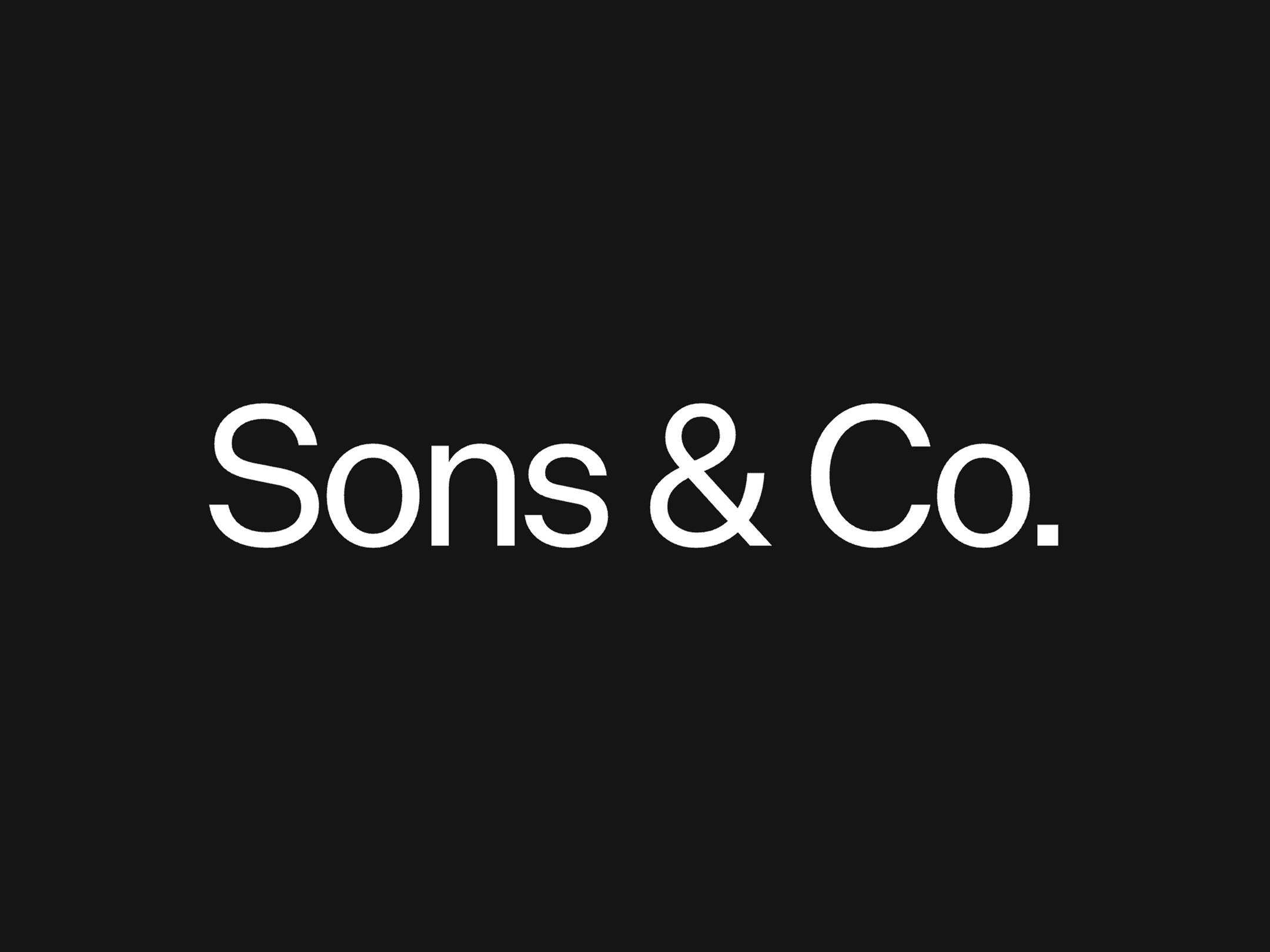 Sons & Co. Architecture Website Design Agency for Bold Typography Logo