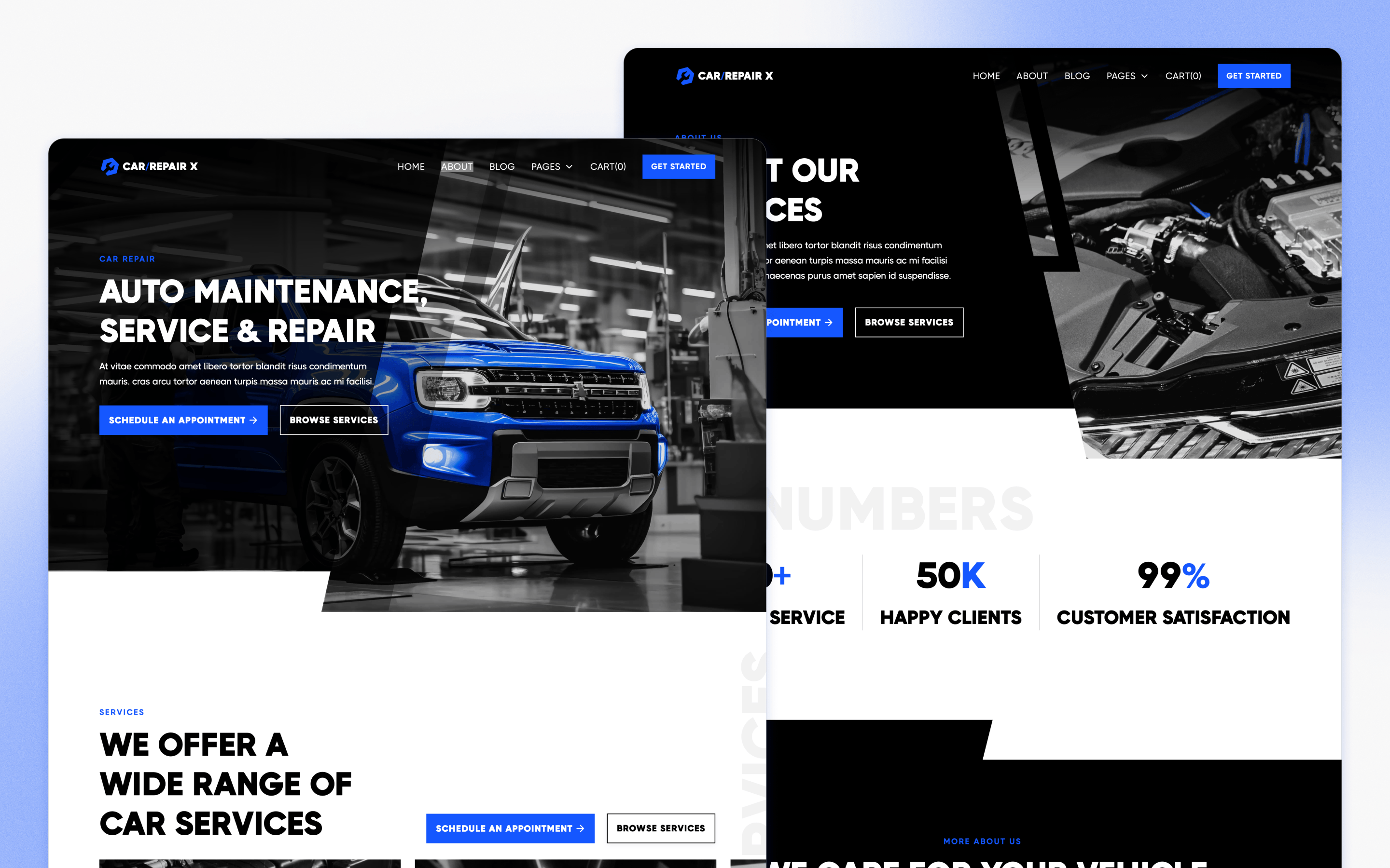 CarRepair X Auto Repair Website Template by BRIX Agency