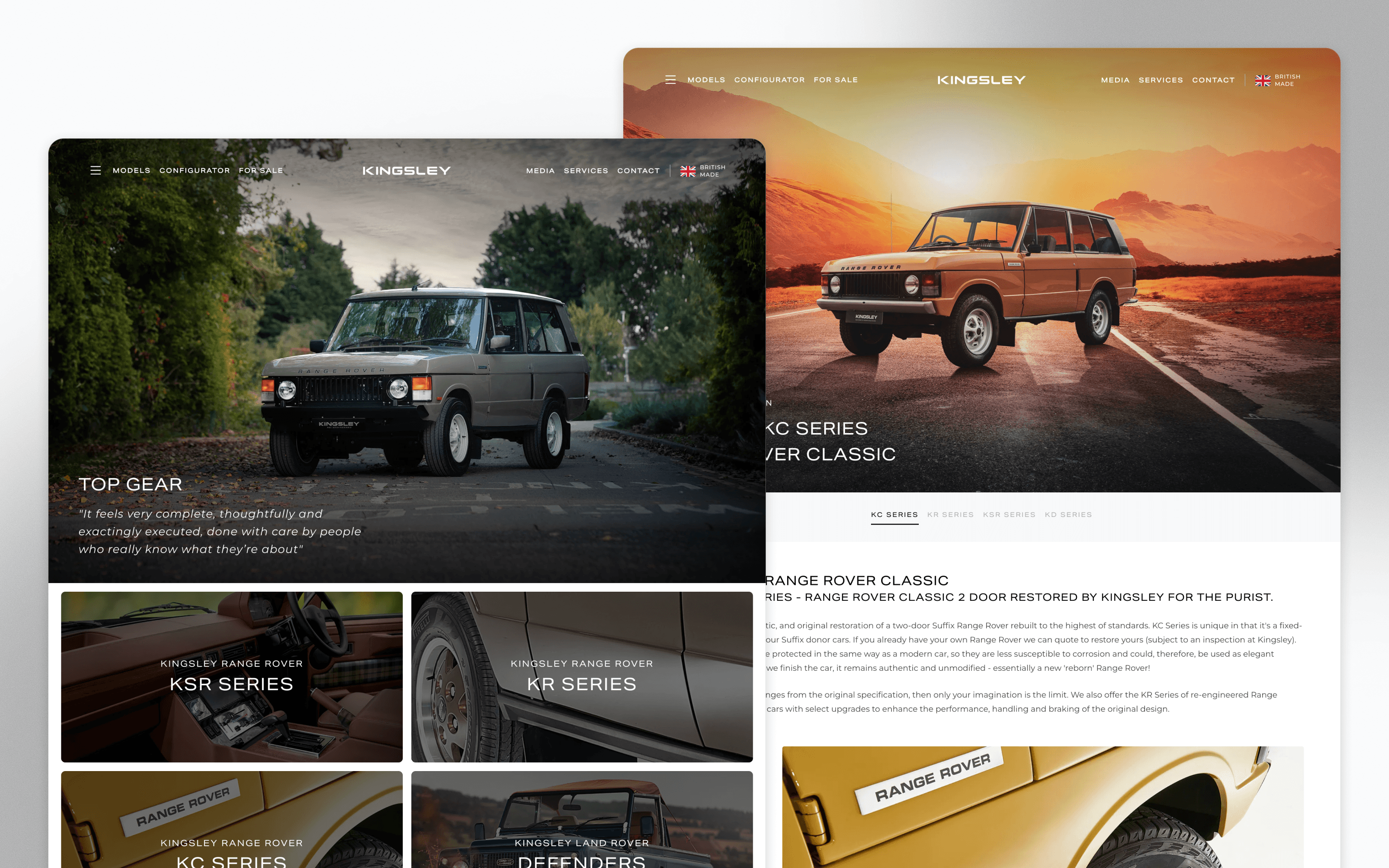 Kingsley Cars Automotive Website Design by Racecar