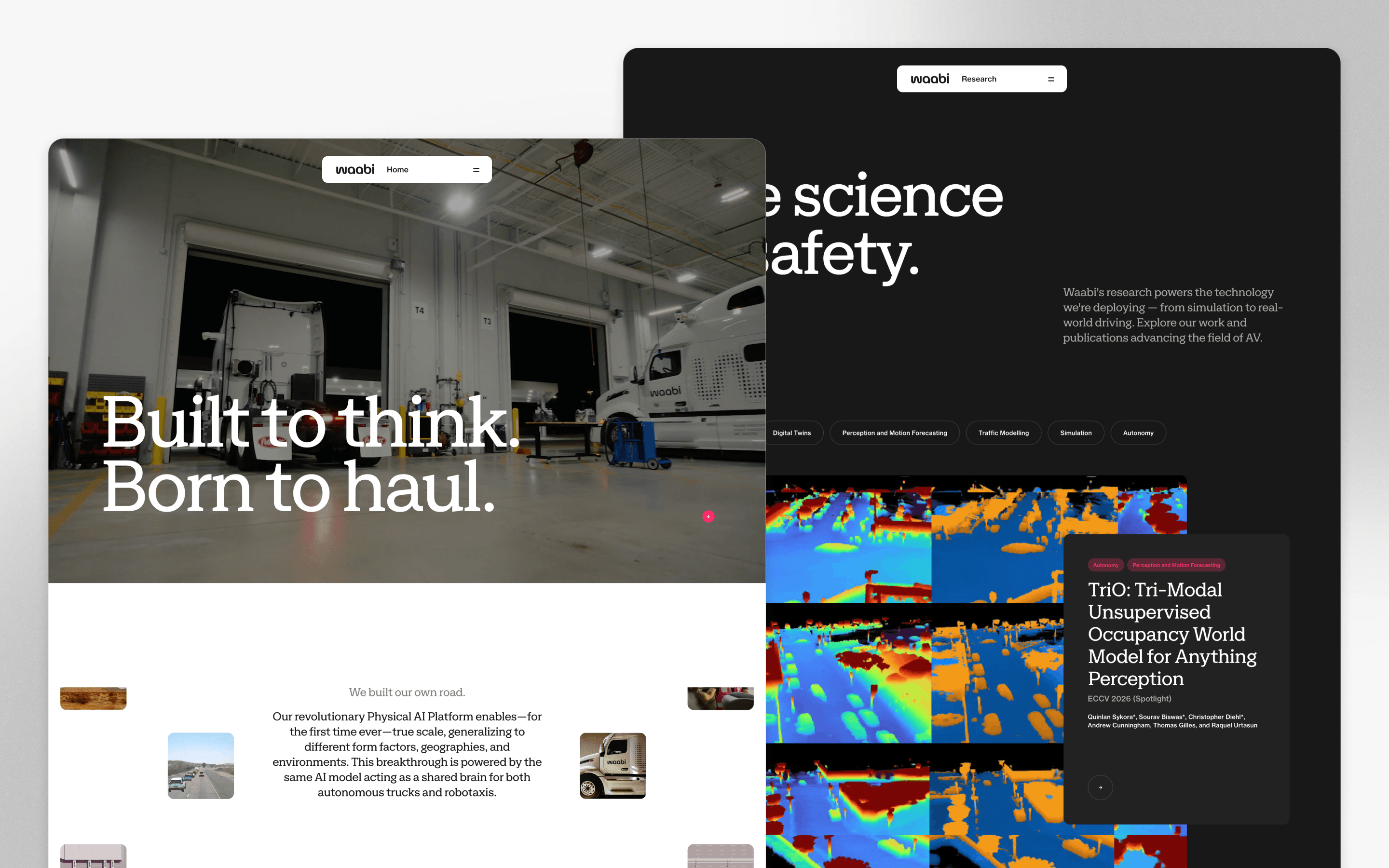 Waabi Automotive Website Design by Antinomy Studio