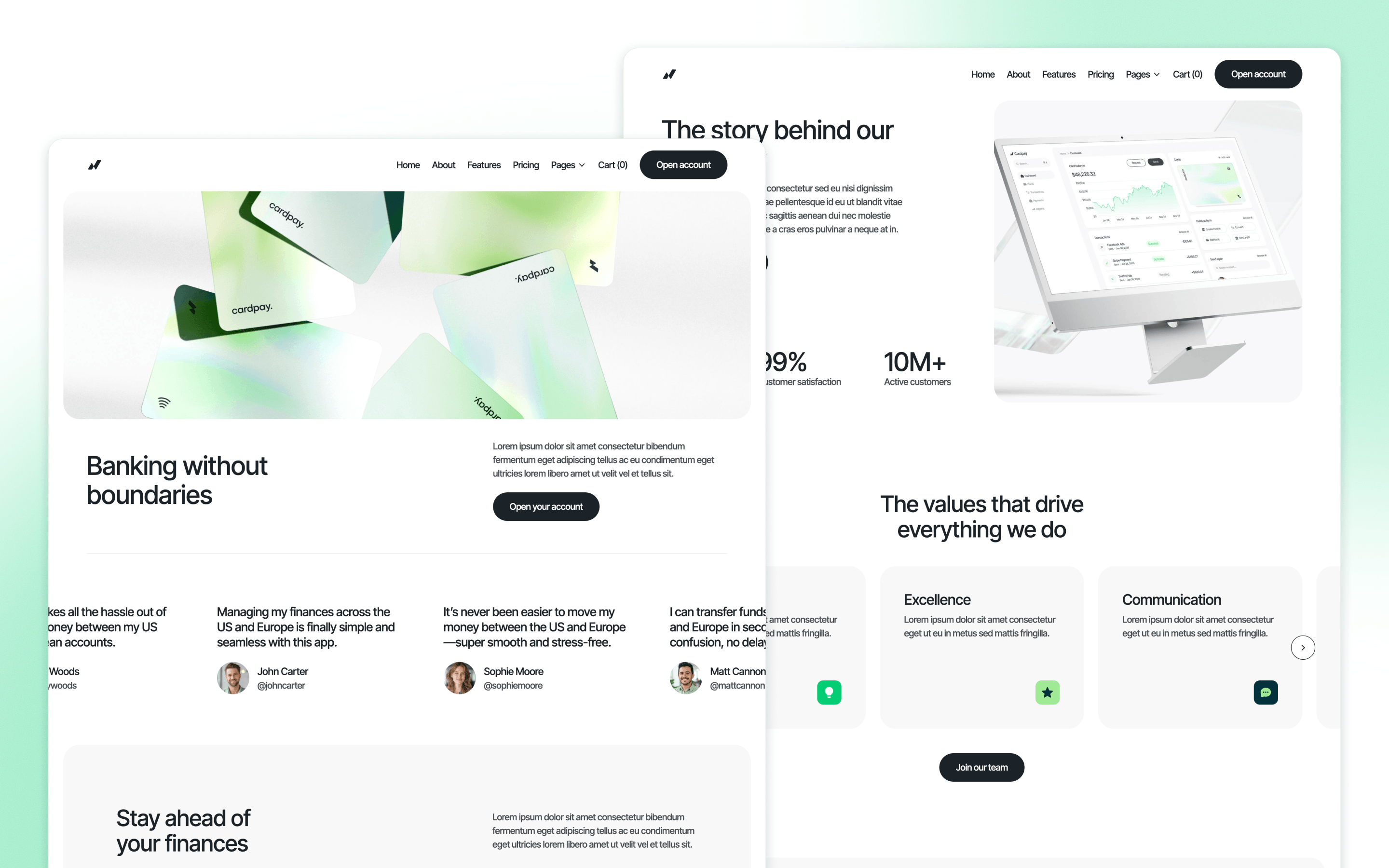 Cardpay Payments Website Template by BRIX Agency