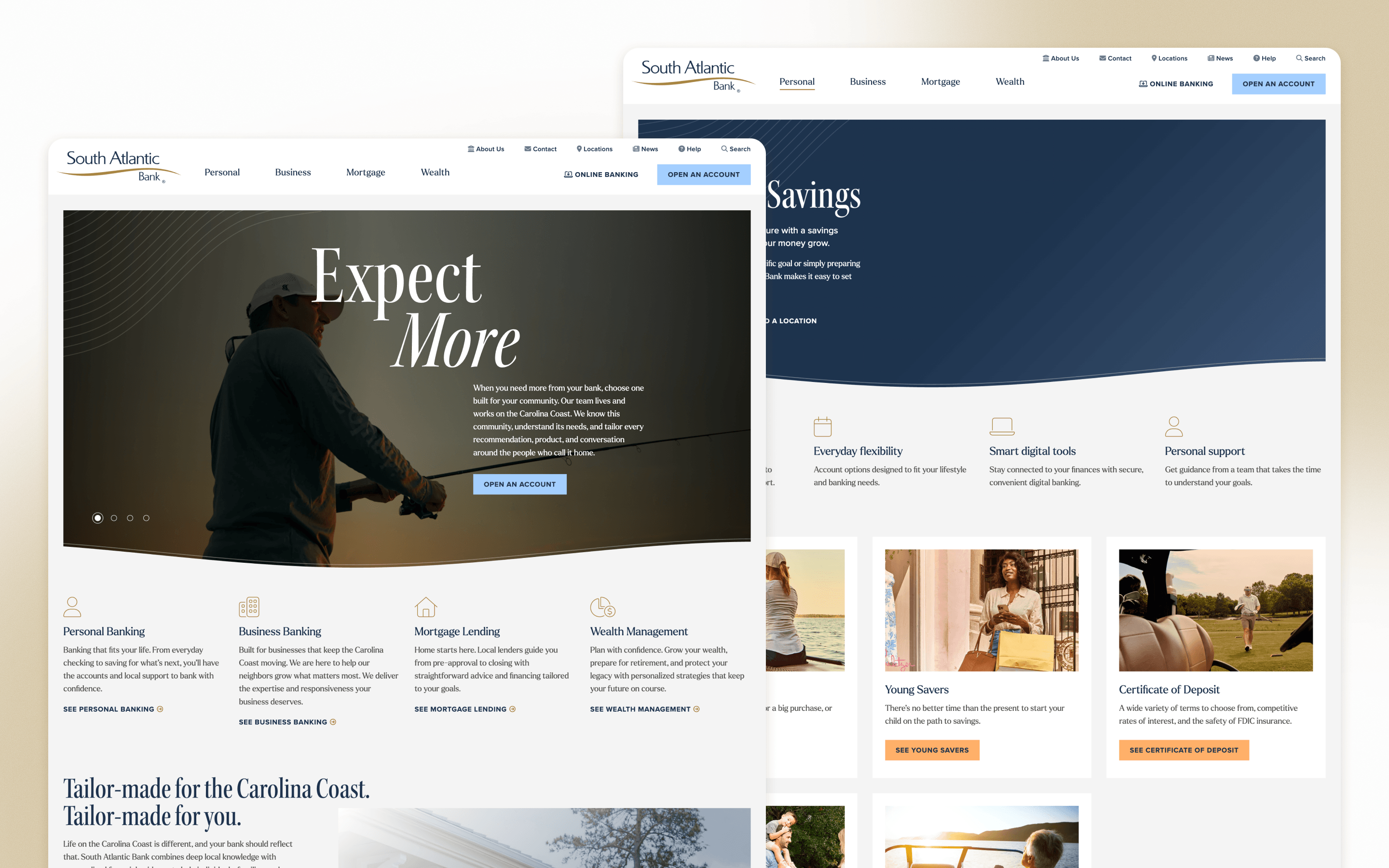 South Atlantic Bank Banking Website Design by Mabus Agency