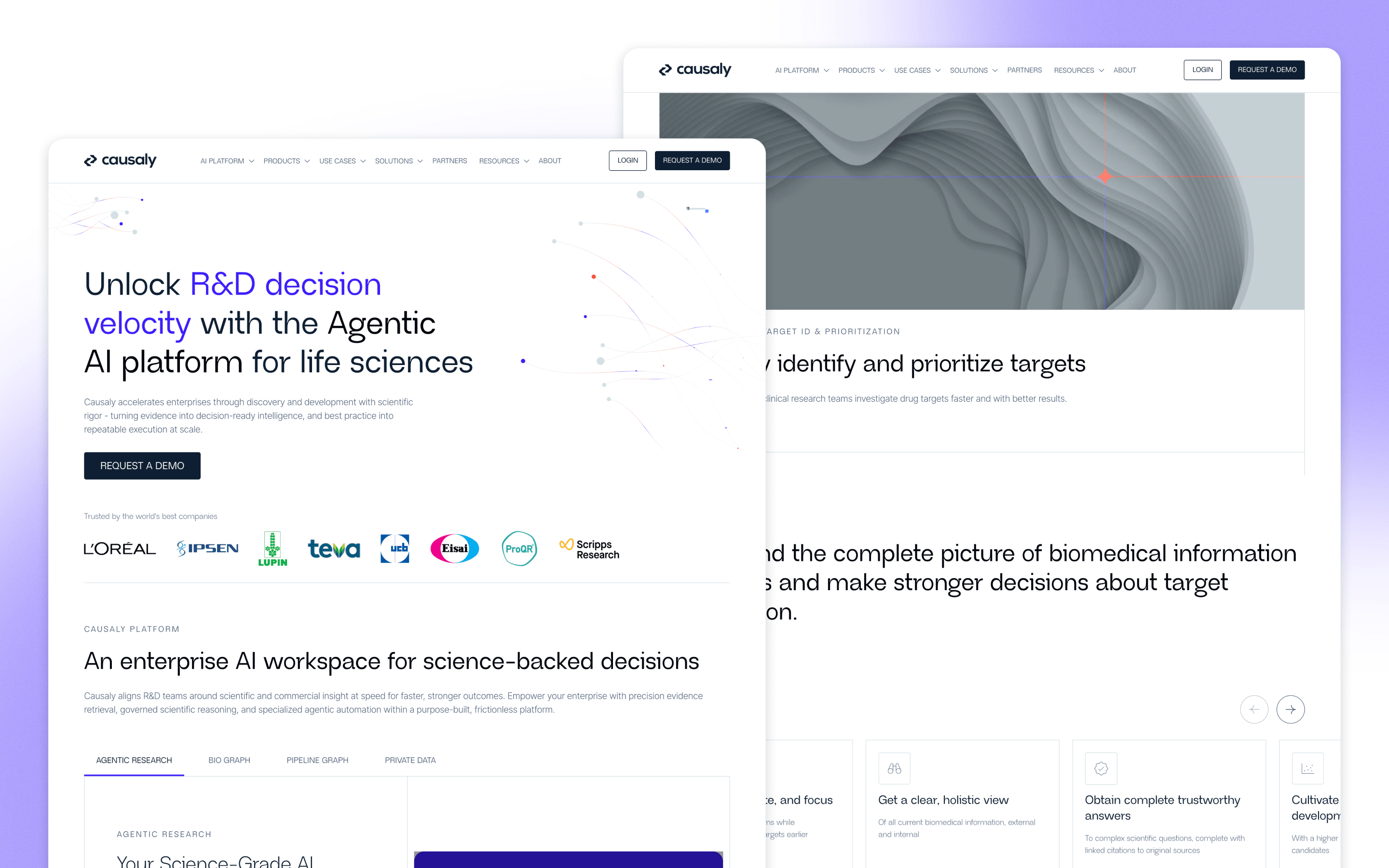 Causaly Biotechnology Website Design by The Branx