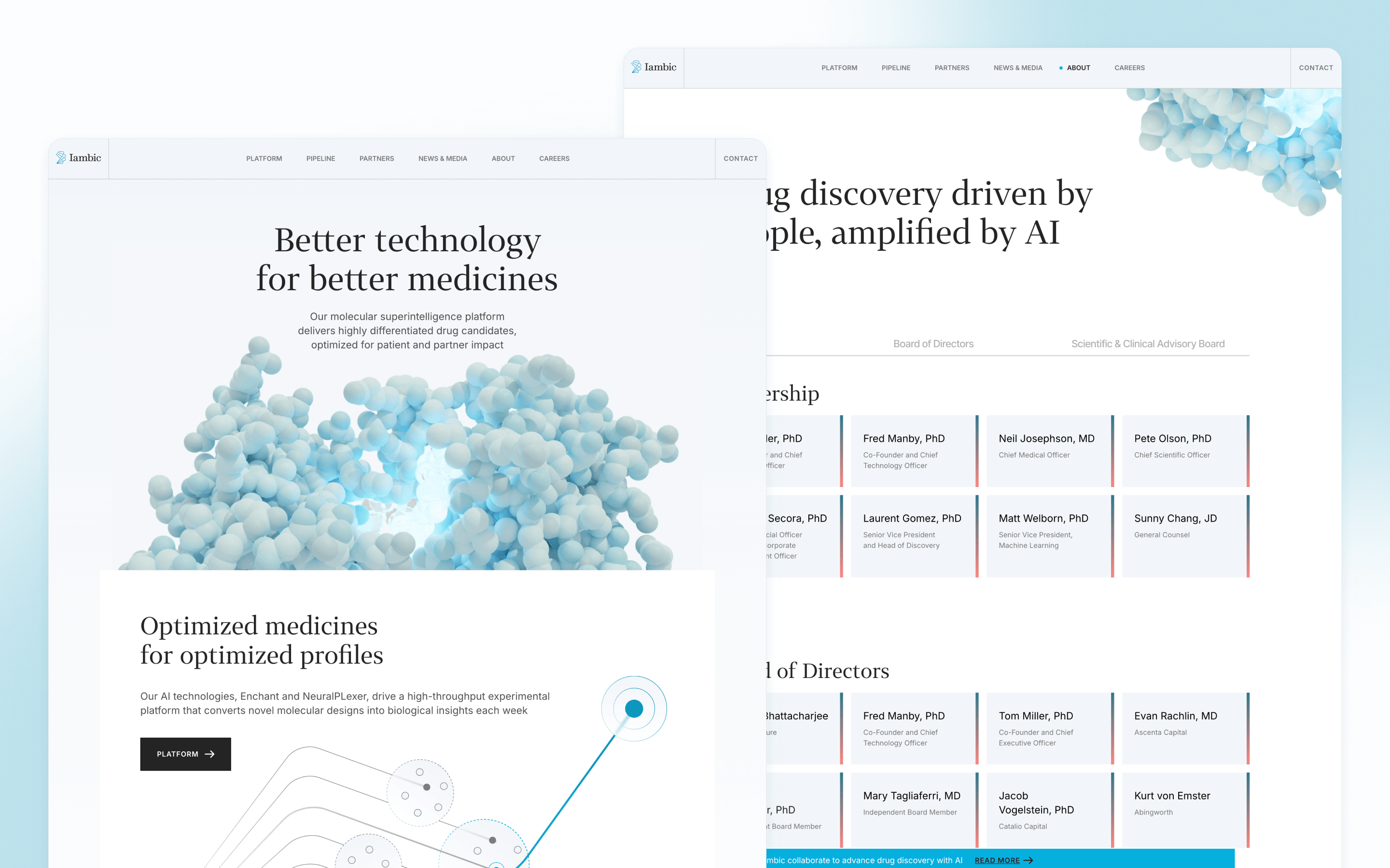 Iambic Biotechnology Website Design and Development by BRIX Agency