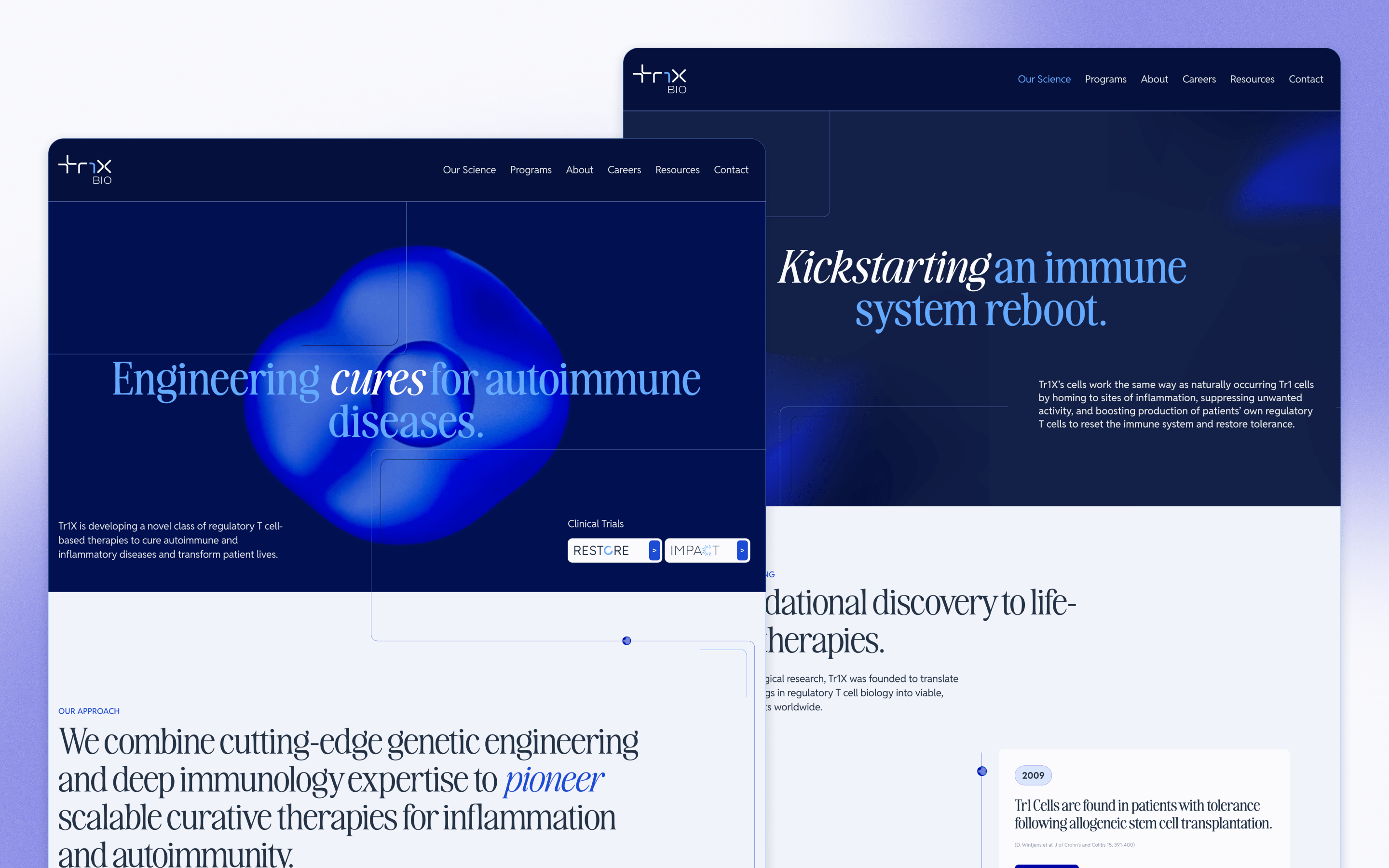 Tr1X Bio Biotechnology Website Design by Wizardly