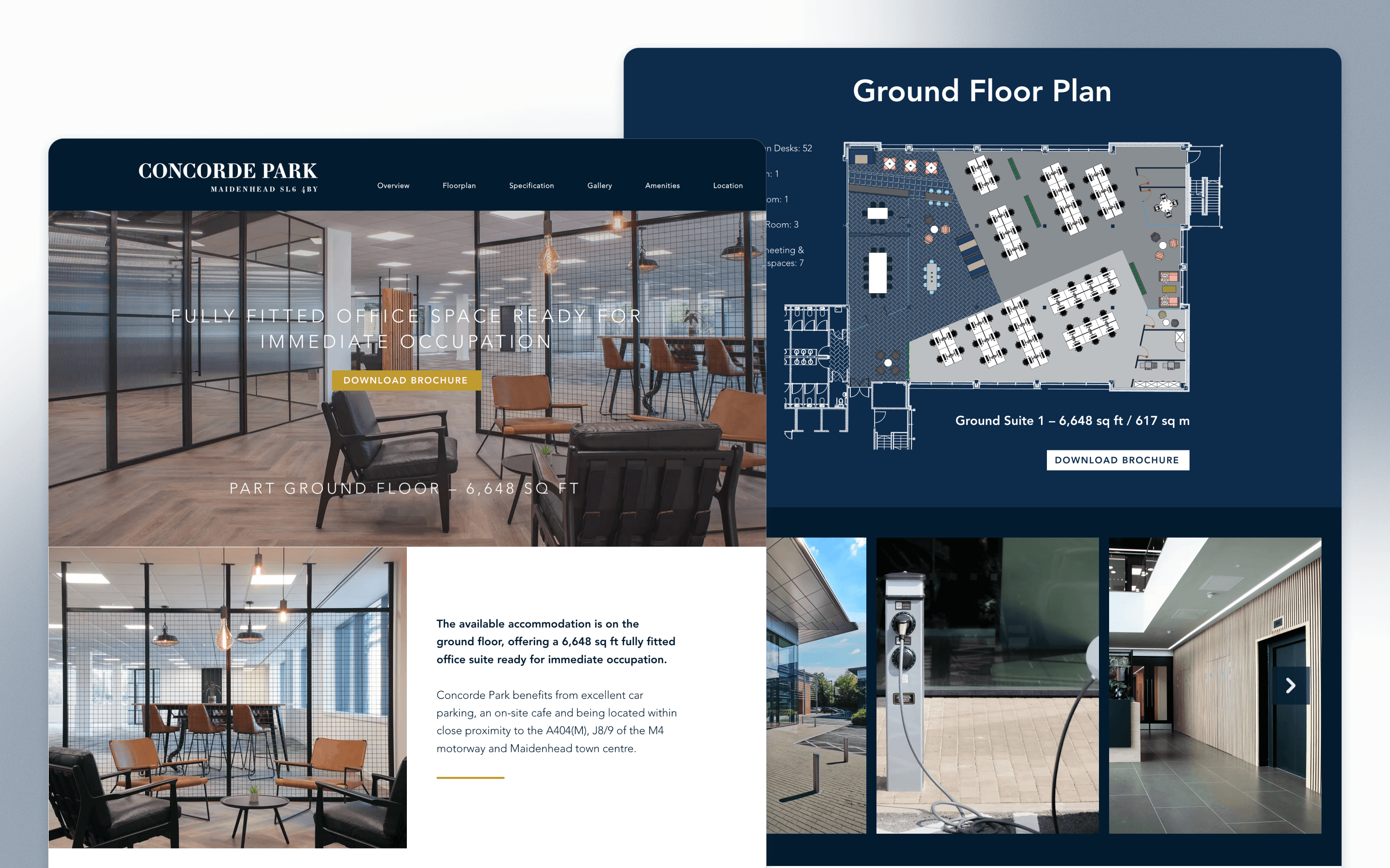 Concorde Park Commercial Real Estate Website Updates by Pave Design