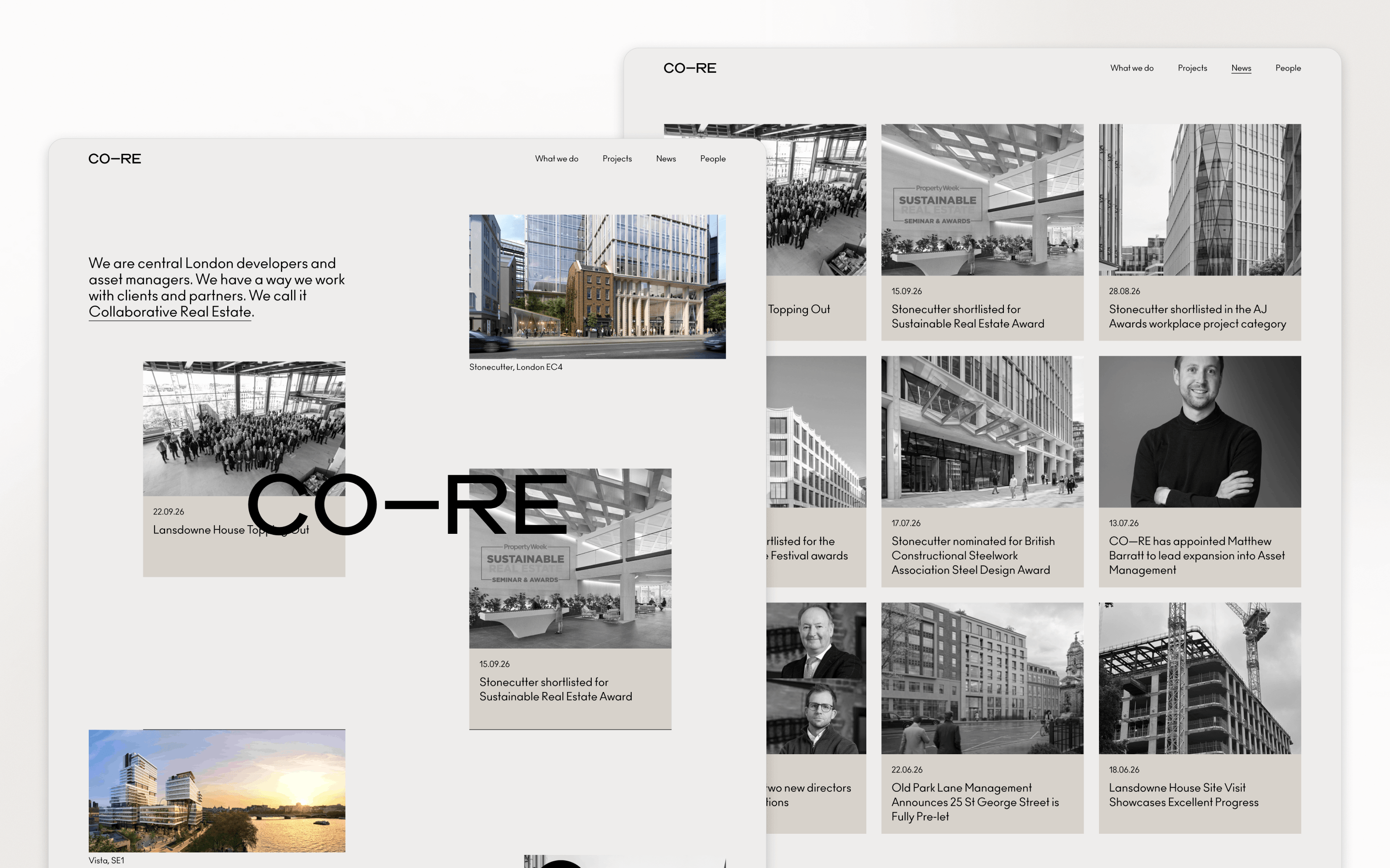 CO—RE Commercial Real Estate Website Design by DNCO