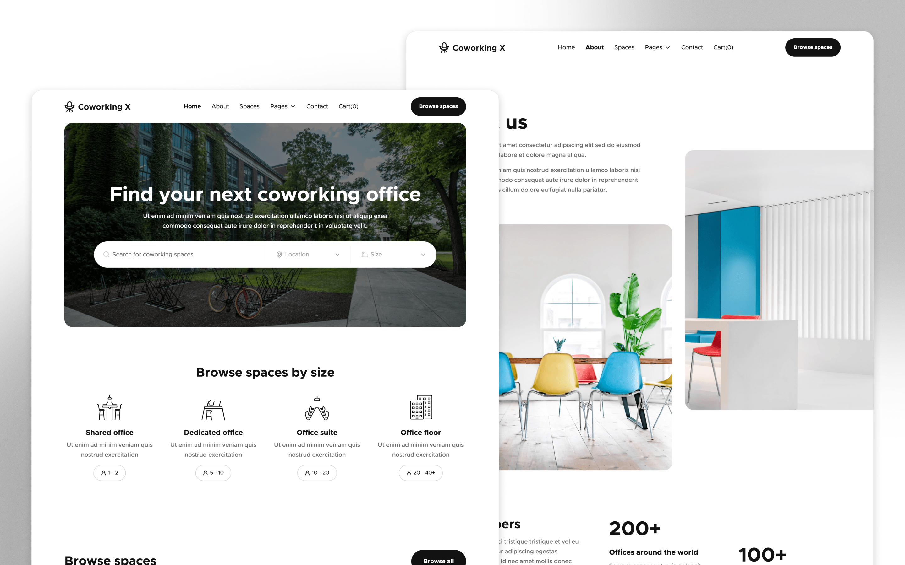Coworking X Coworking and Commercial Real Estate Website Template by BRIX Agency