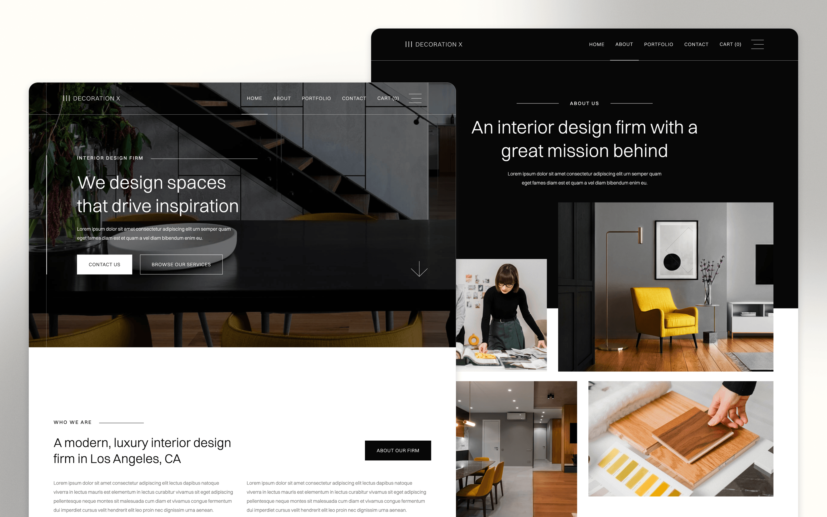 Decoration X Interior Design Website Template by BRIX Agency
