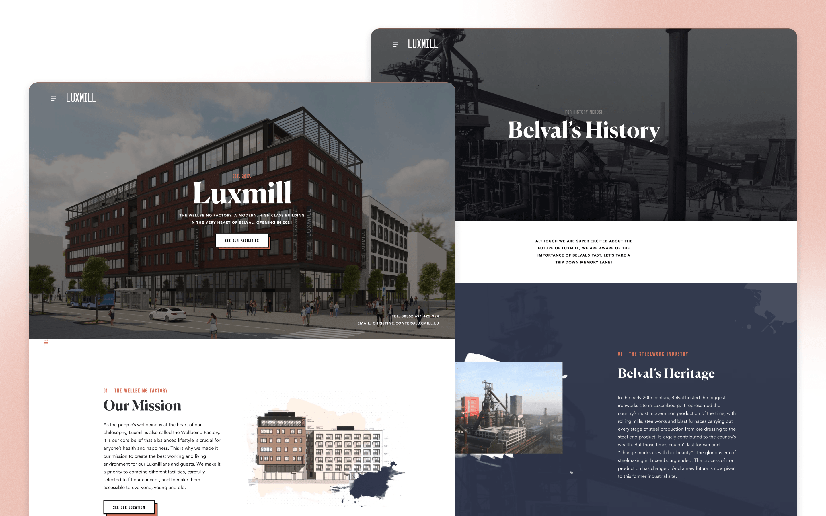 Luxmill Commercial Real Estate Website Design by KOTA