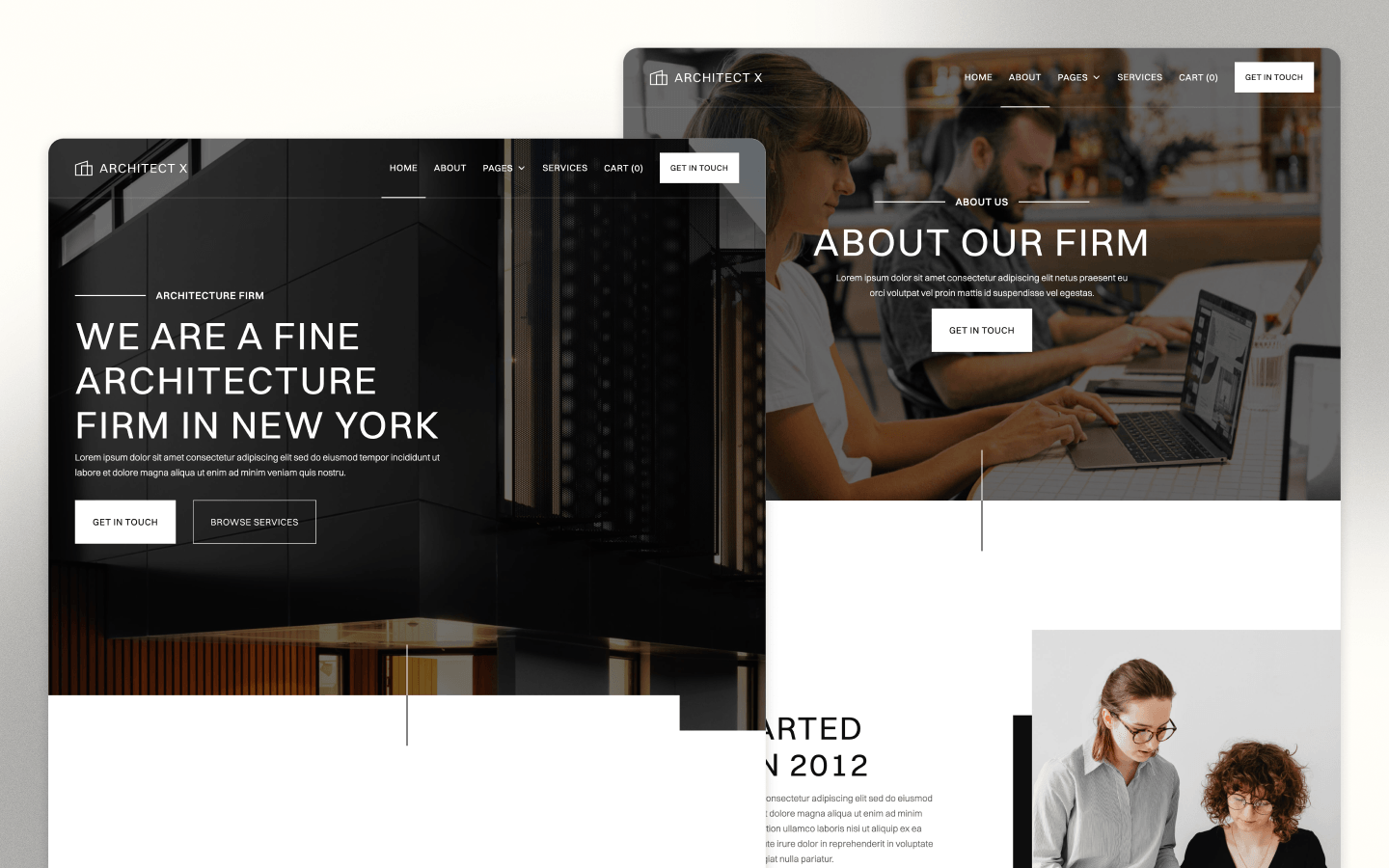 Architect X Architecture Website Template Design by BRIX Agency