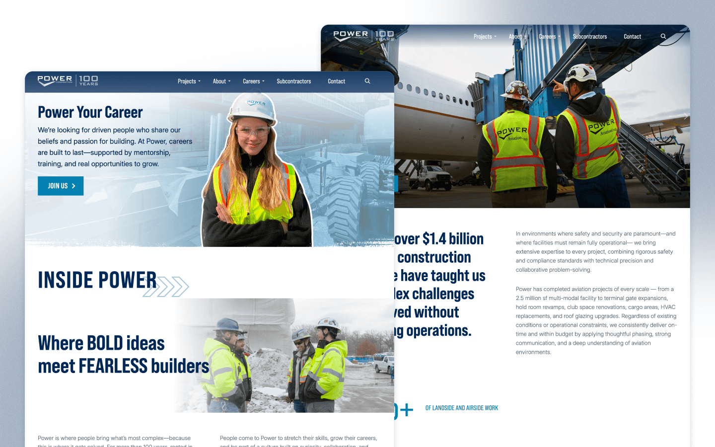 Power Construction Website Design by EDUCO
