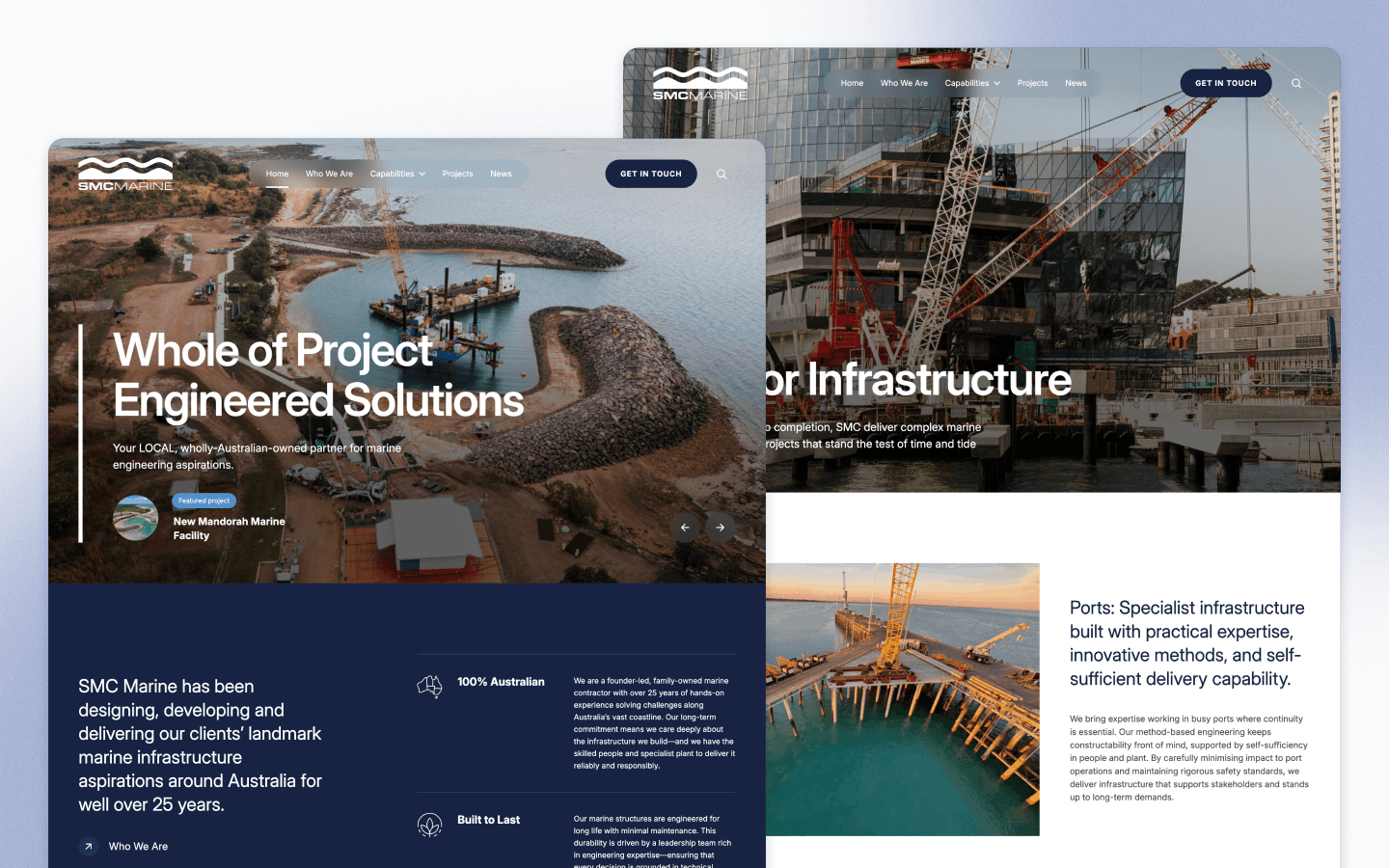 SMC Marine Construction Website Design by Redback Solutions