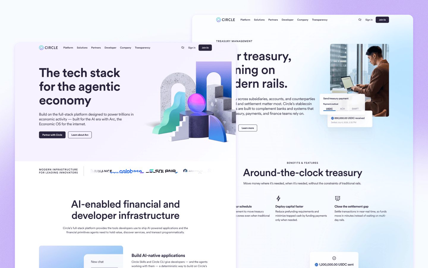 Circle Crypto Website Development by Webstacks