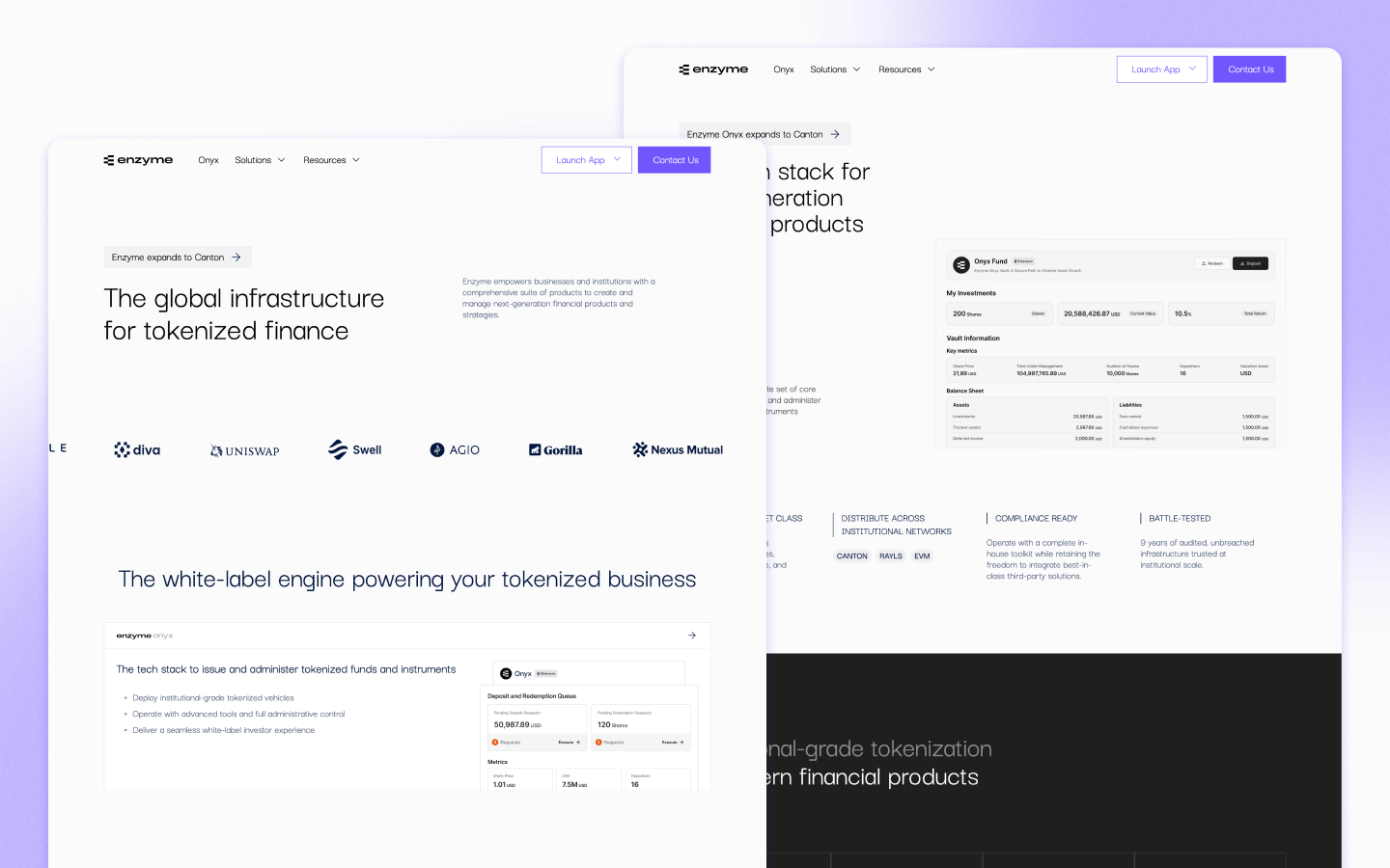 Enzyme Crypto Website Design by Arounda