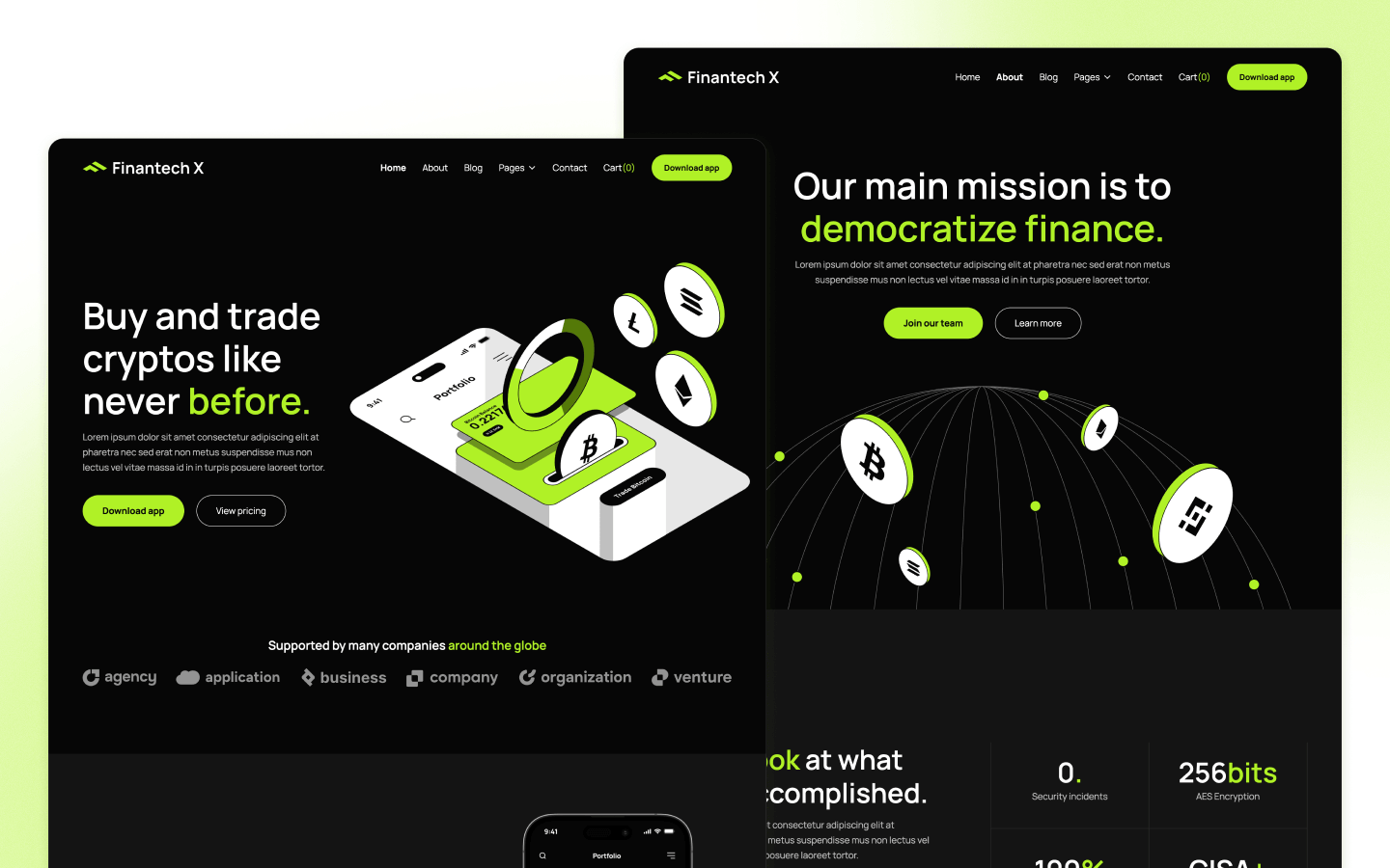 Finantech X Fintech Website Template by BRIX Agency