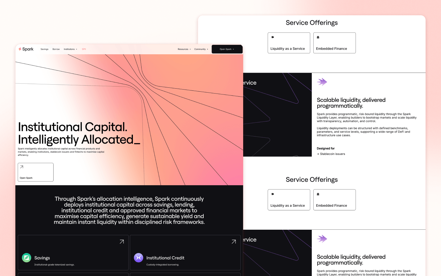 Spark Crypto Website Design by Clay