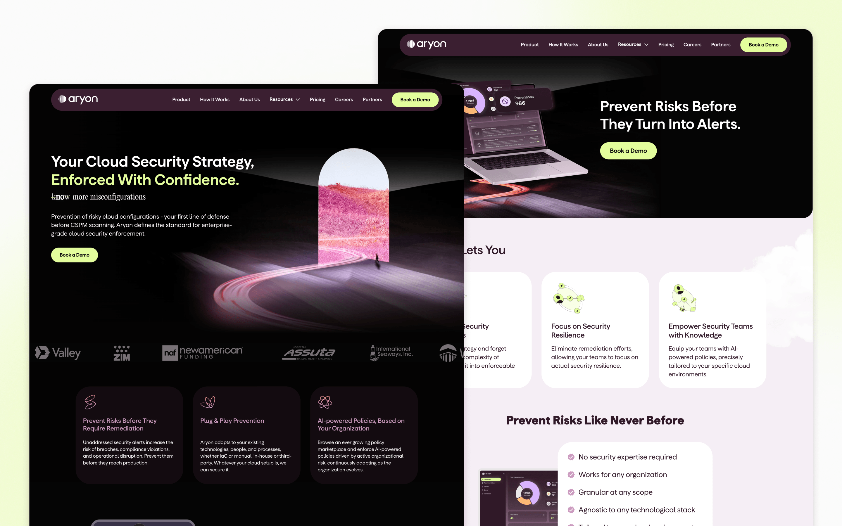 Aryon Cybersecurity Website Design by Yaya