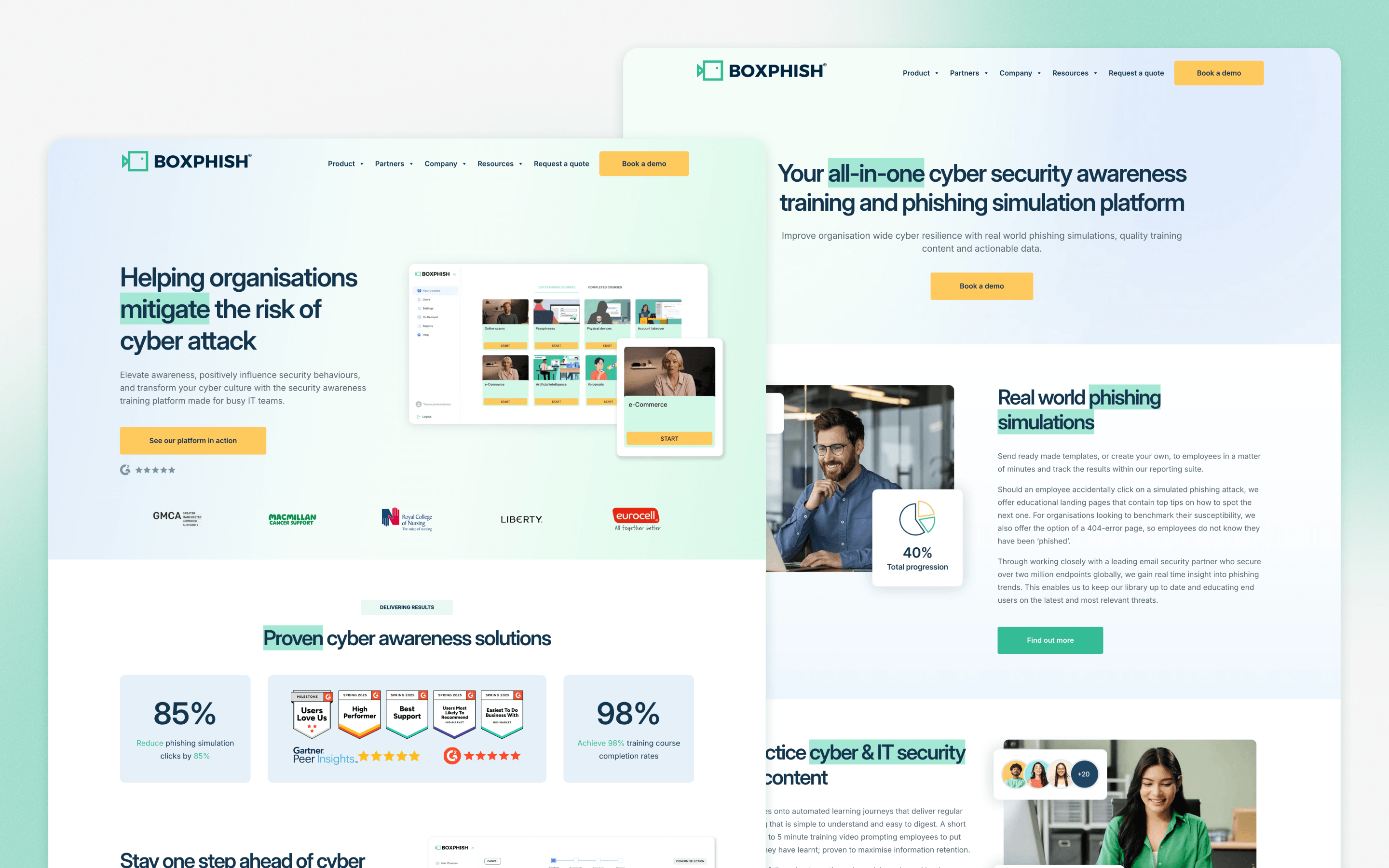 Boxphish Cybersecurity Website Design by Octave Agency