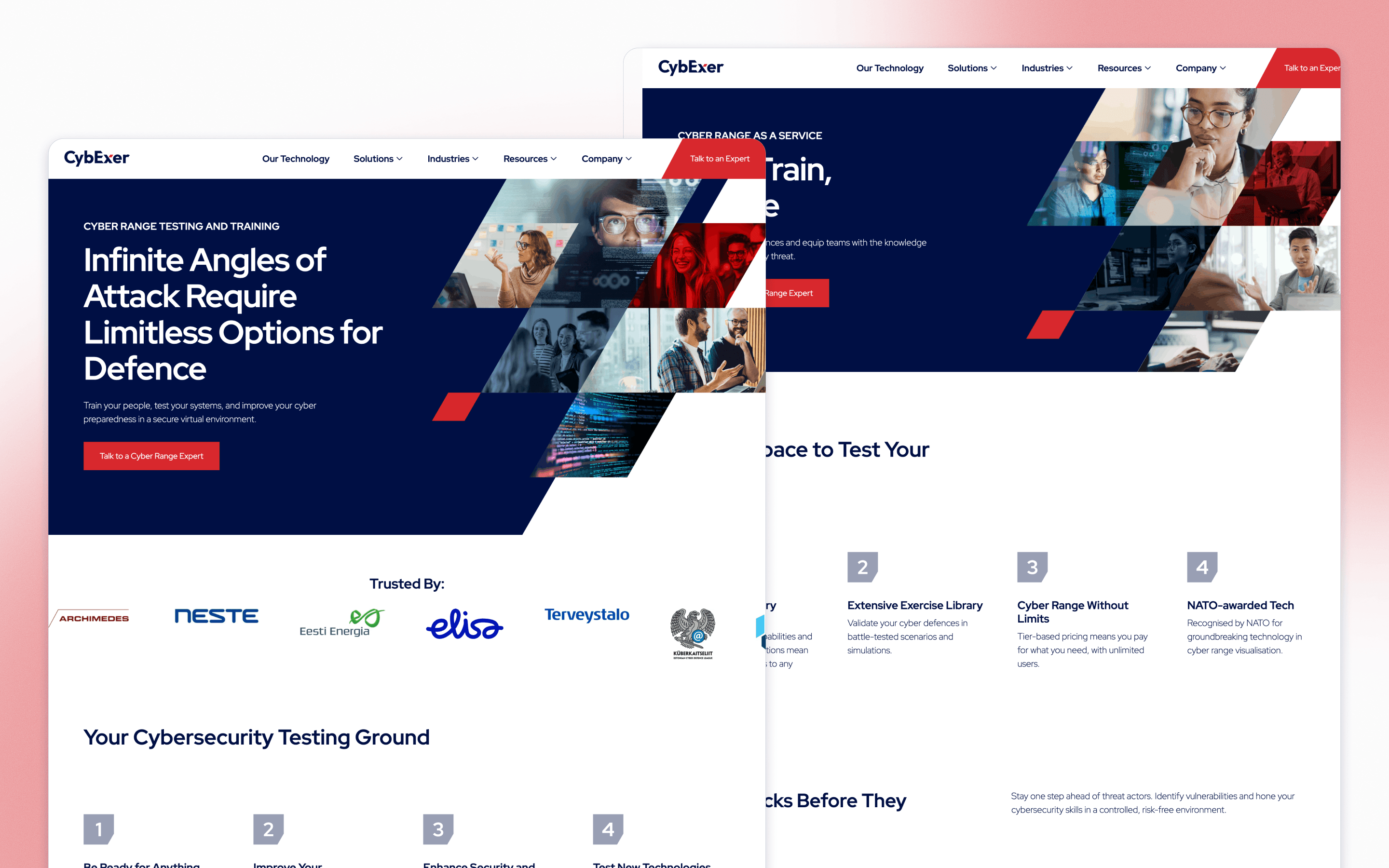 CybExer Cybersecurity Website Design by Blend
