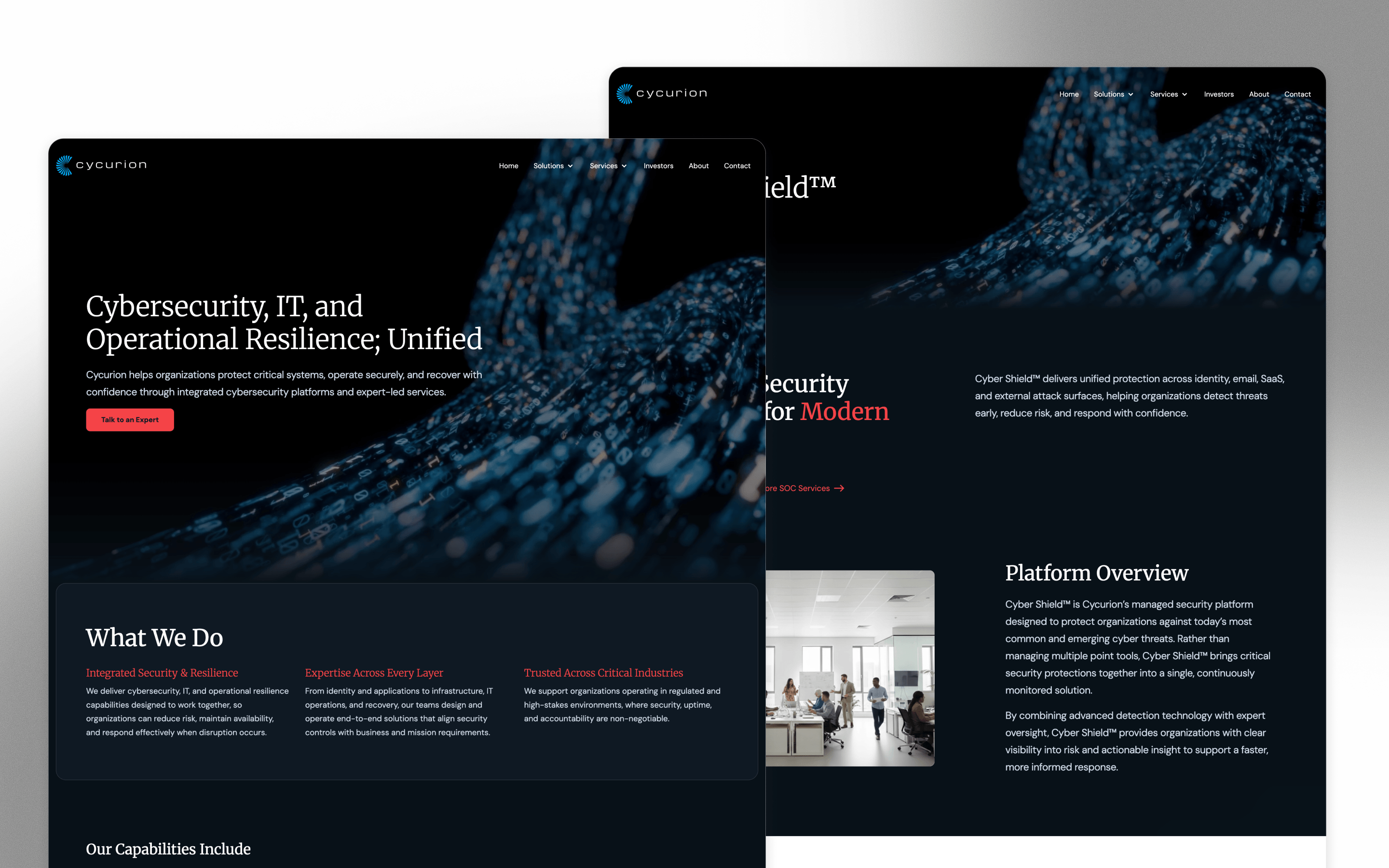 Cycurion Cybersecurity Website Design by Aftershock