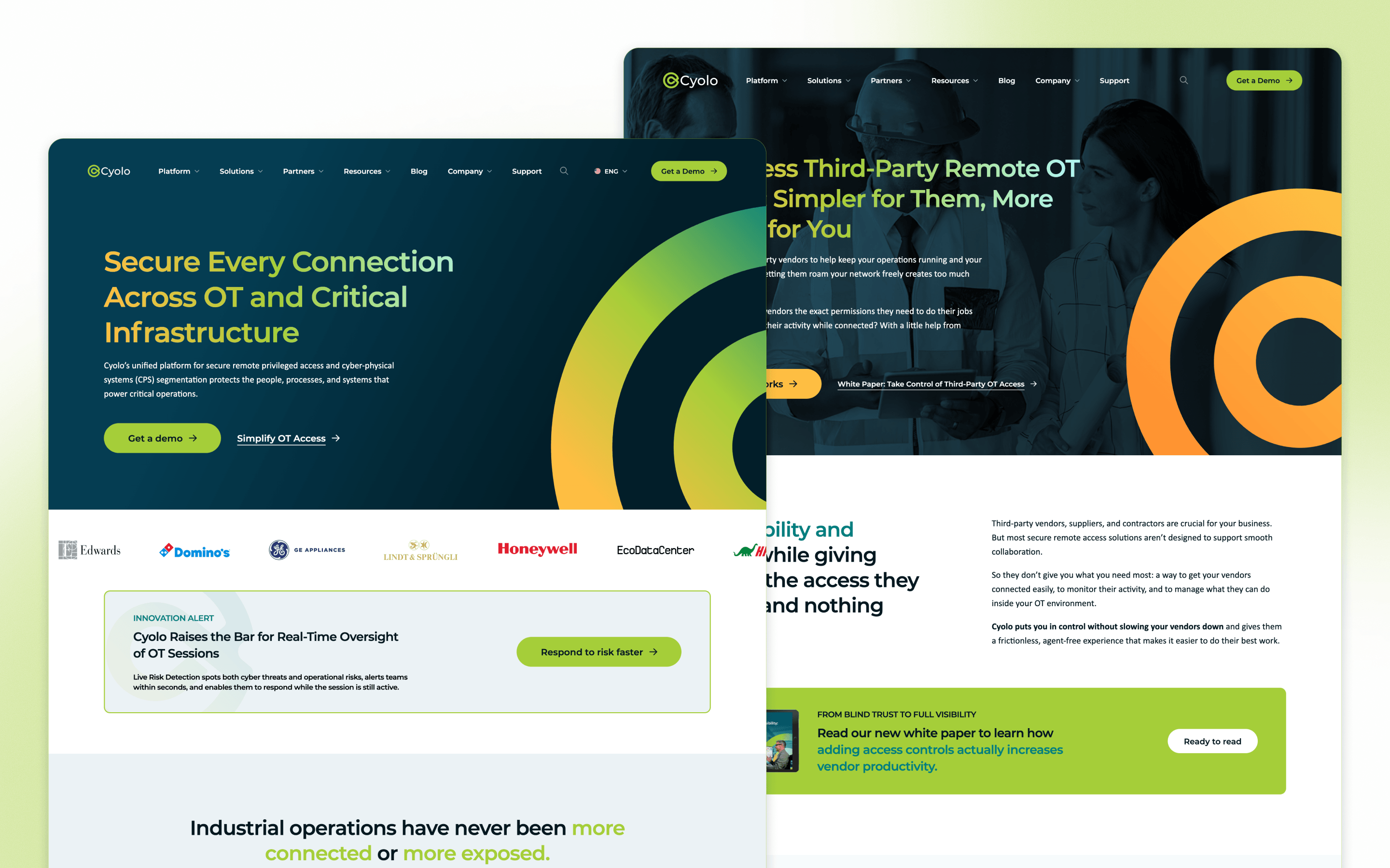 Cyolo Cybersecurity Website Design by Fixel