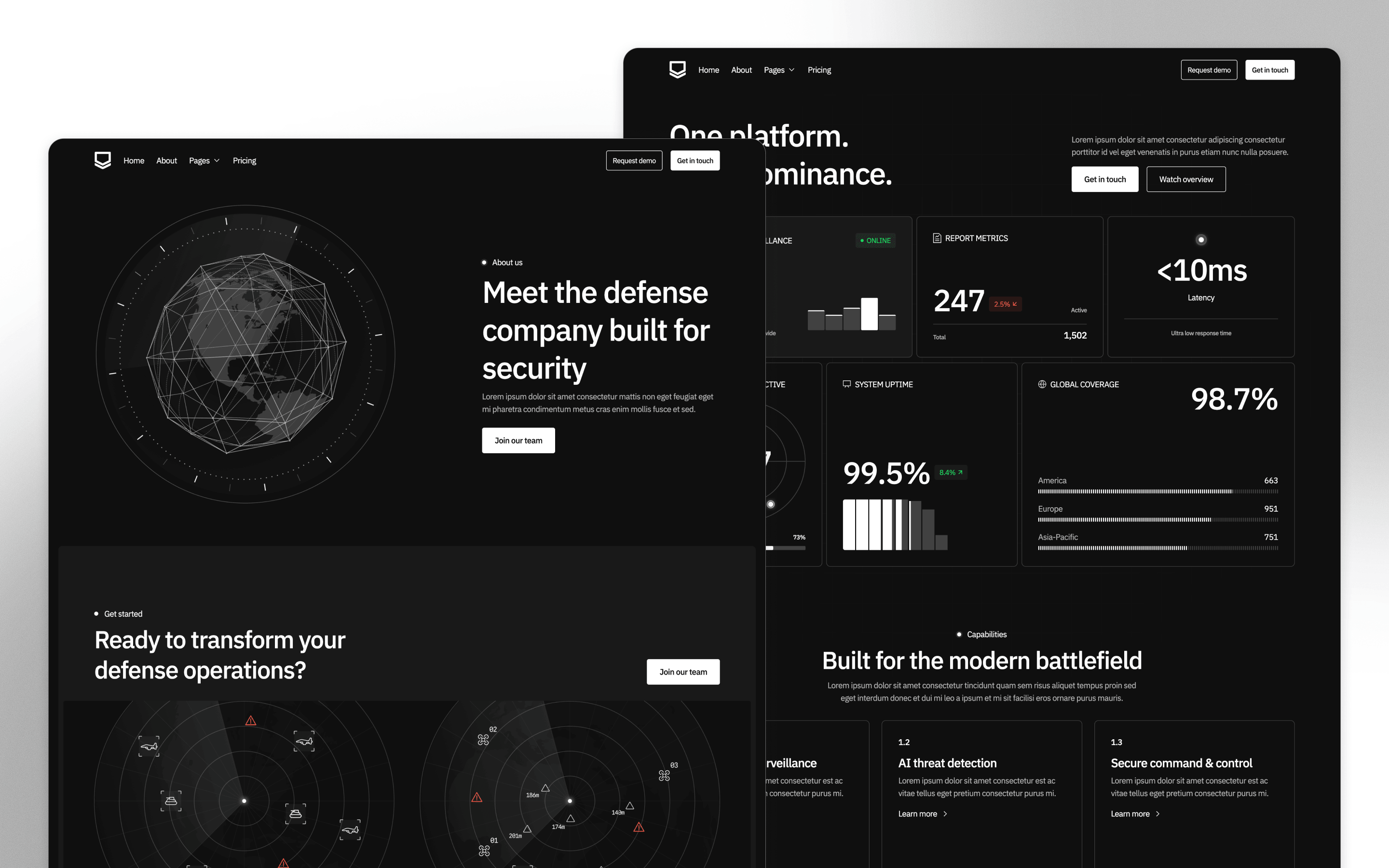 Defenseflow Defense Technology Website Template by BRIX Agency