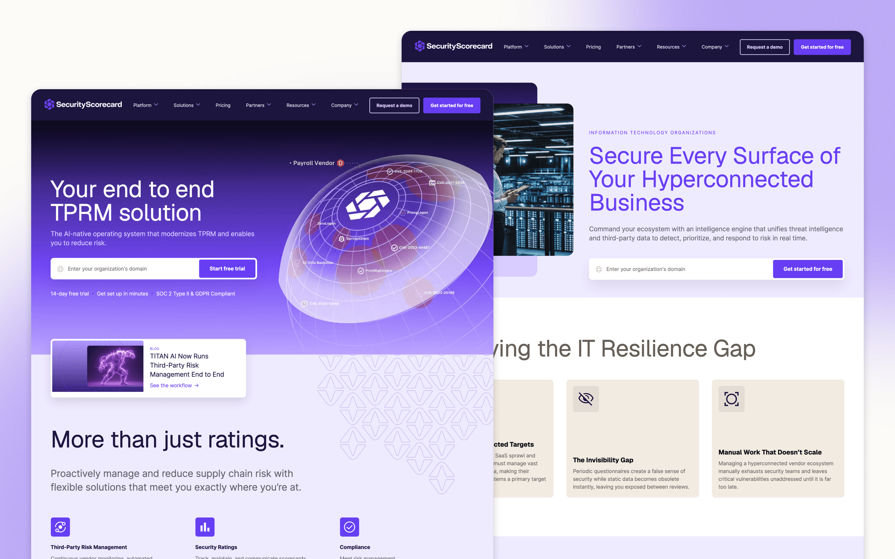 SecurityScorecard Cybersecurity Website Design by Bluetext