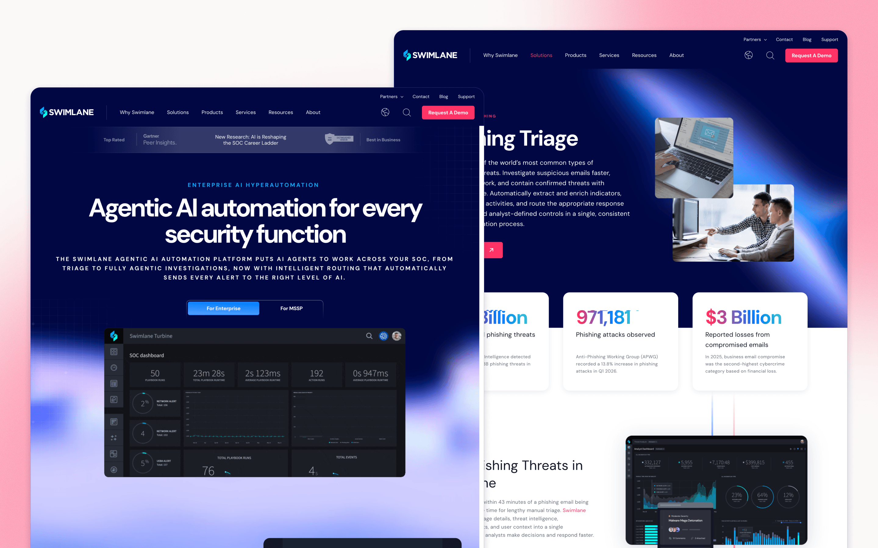 Swimlane Cybersecurity Website Design by EIGHT25MEDIA