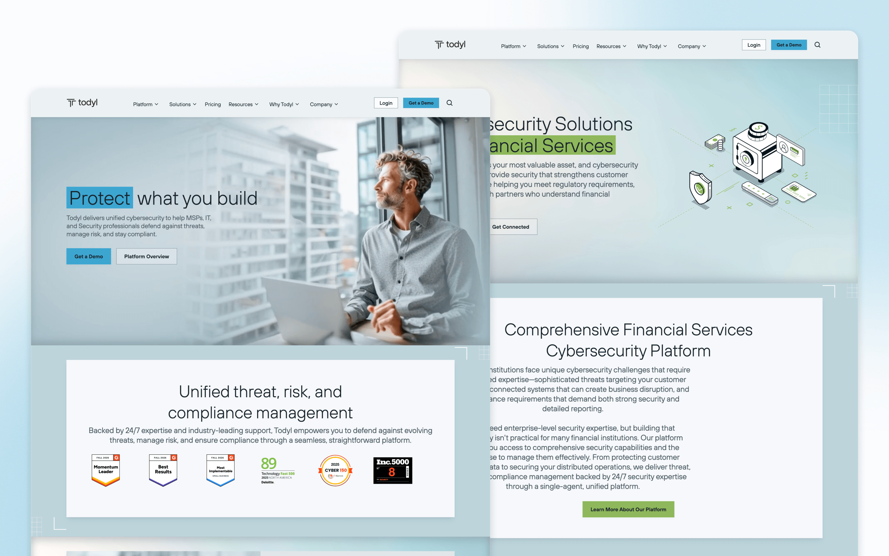 Todyl Cybersecurity Website Development by BRIX Agency