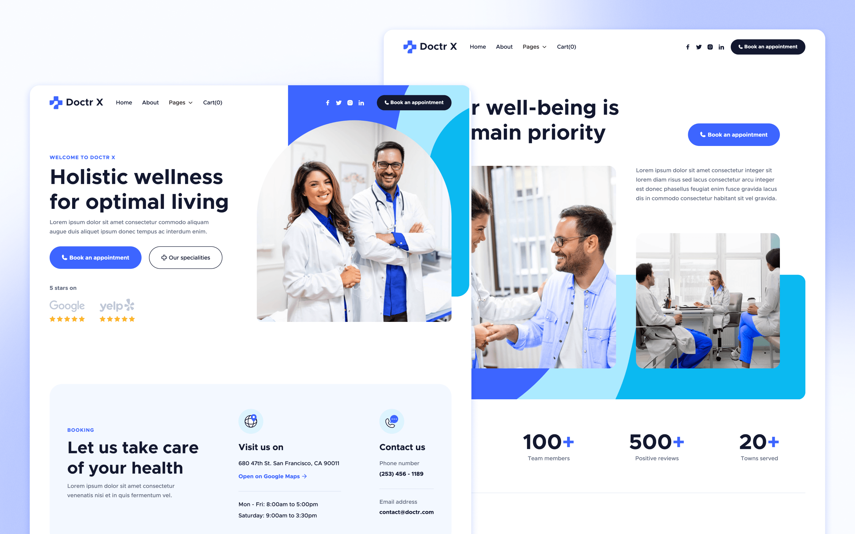 Doctr X Medical Website Template by BRIX Agency