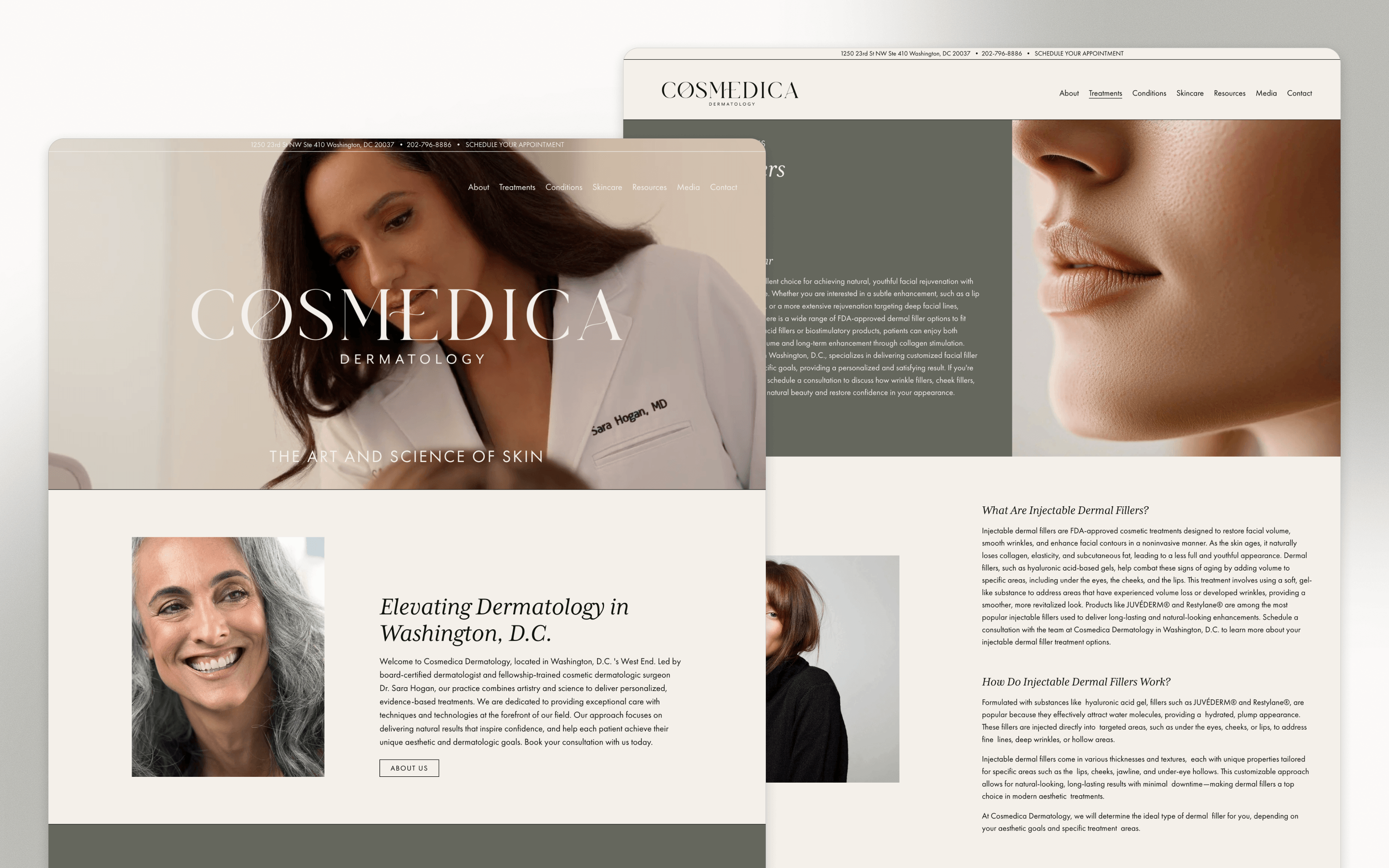 Cosmedica Dermatology Website Design by Anne-Claire Thomassin
