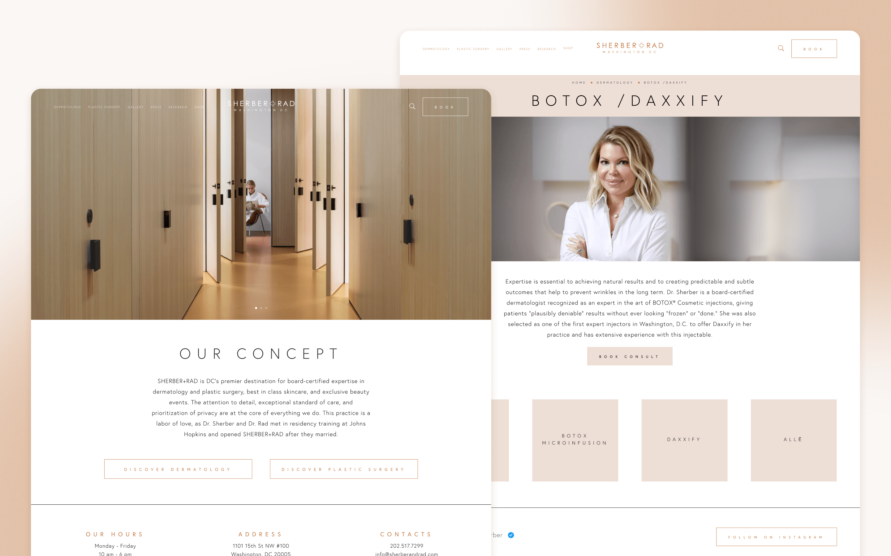 SHERBER+RAD Dermatology Website Design by NKP Medical