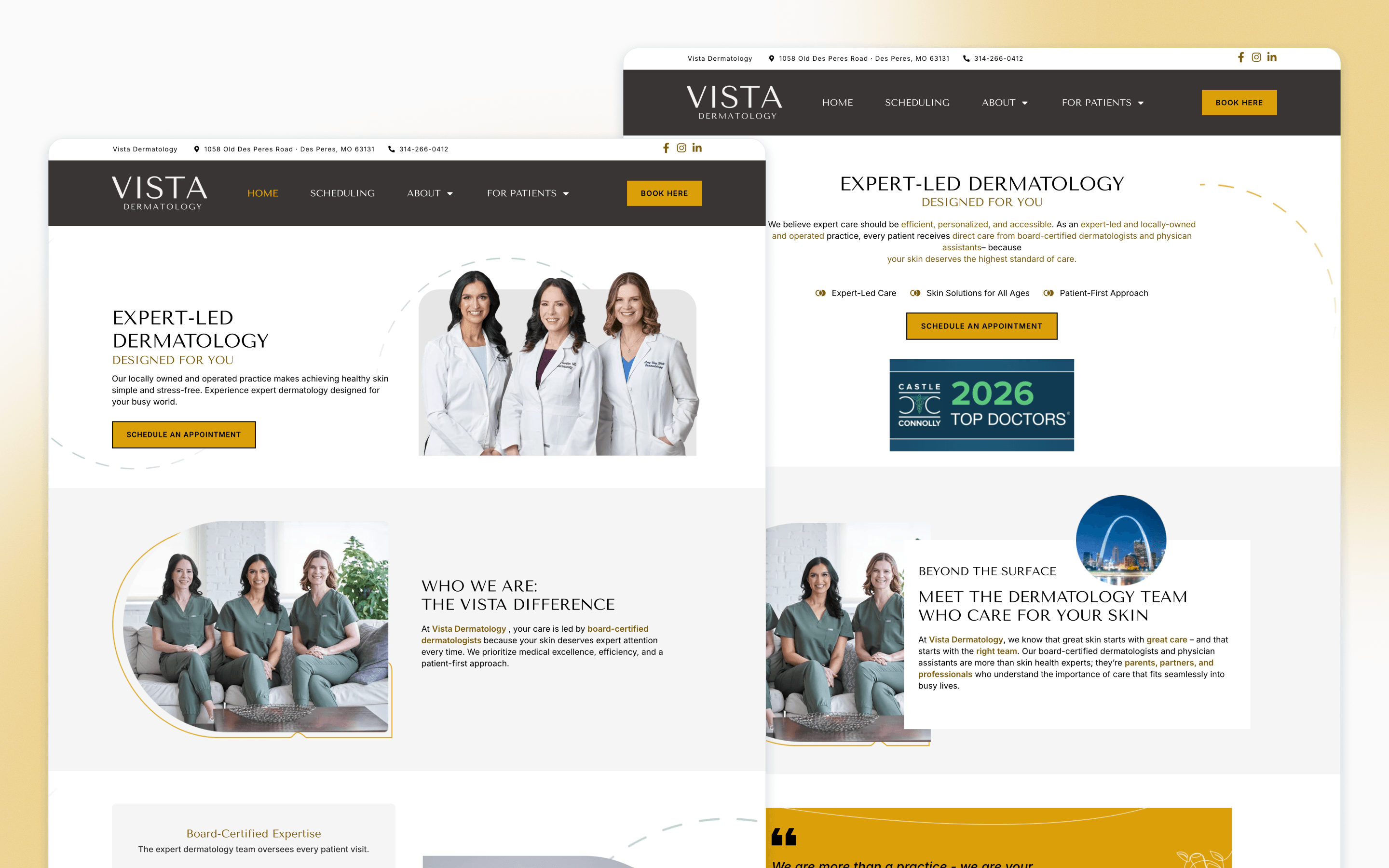 Vista Dermatology Website Design by HALCON Marketing Solutions