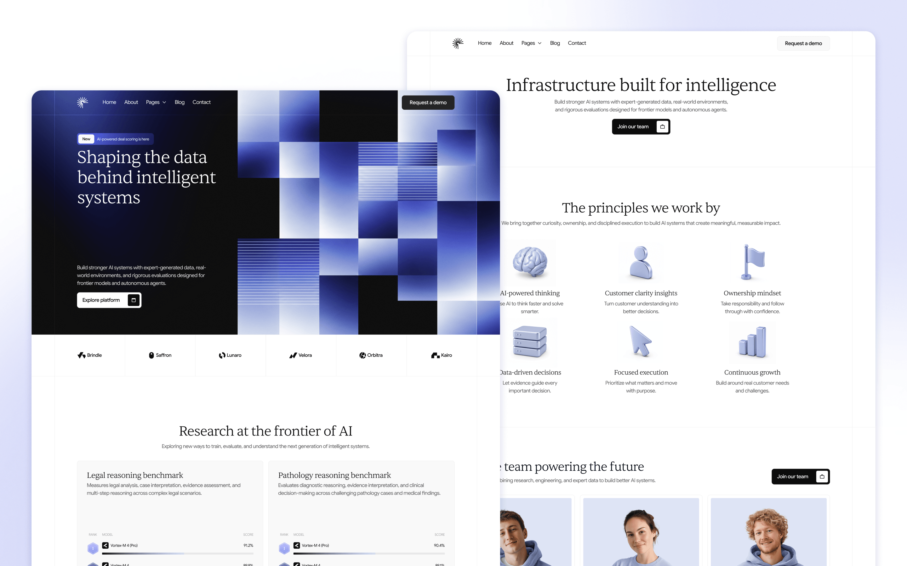 AI Infrastructure Website Template by BRIX Agency