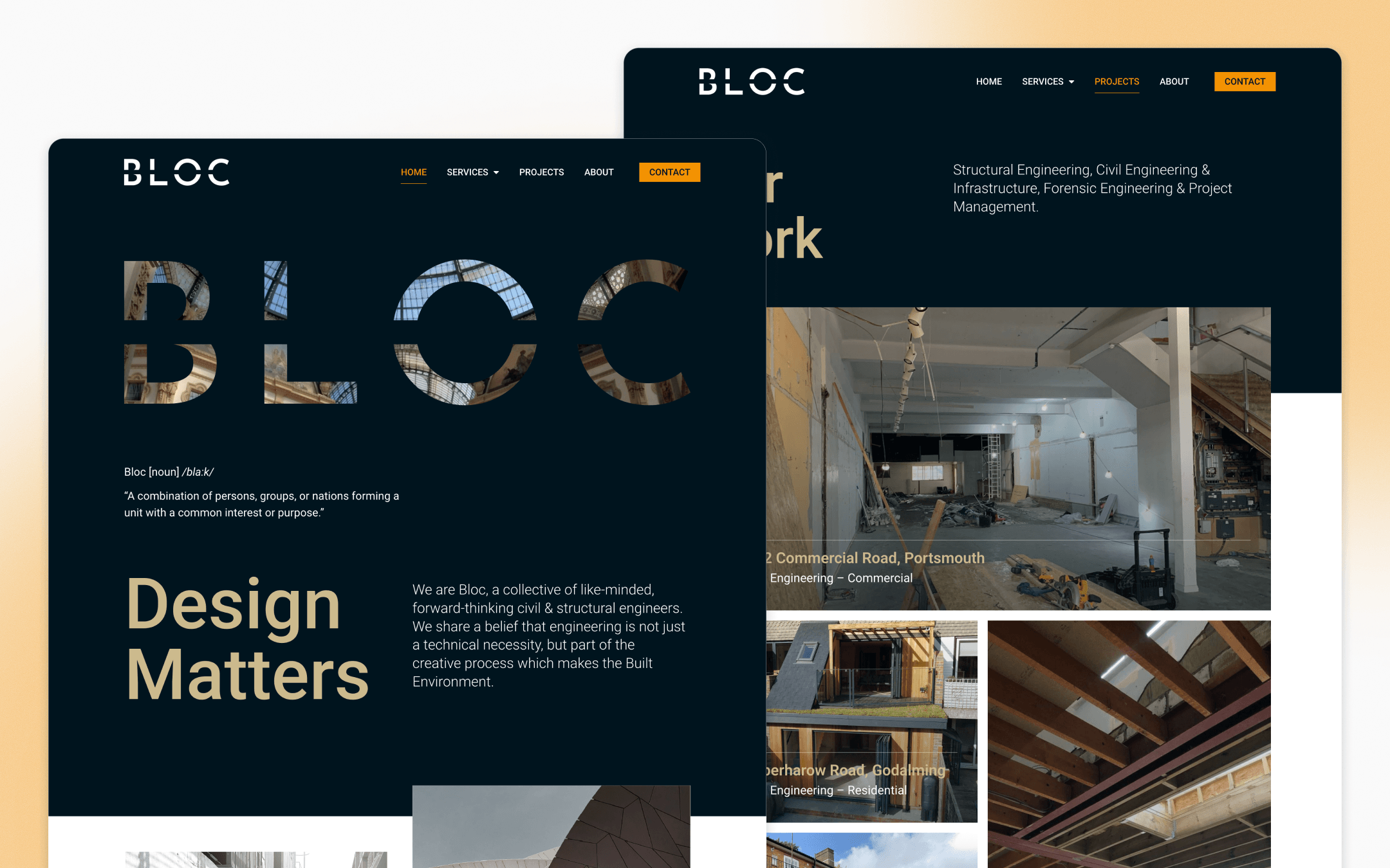 Bloc Engineering Website Design by Morph PR and Marketing
