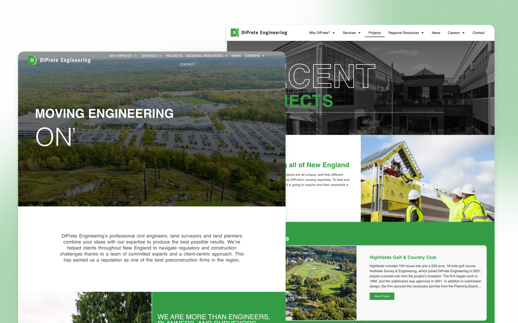 DiPrete Engineering Website Design by Black Door Creative