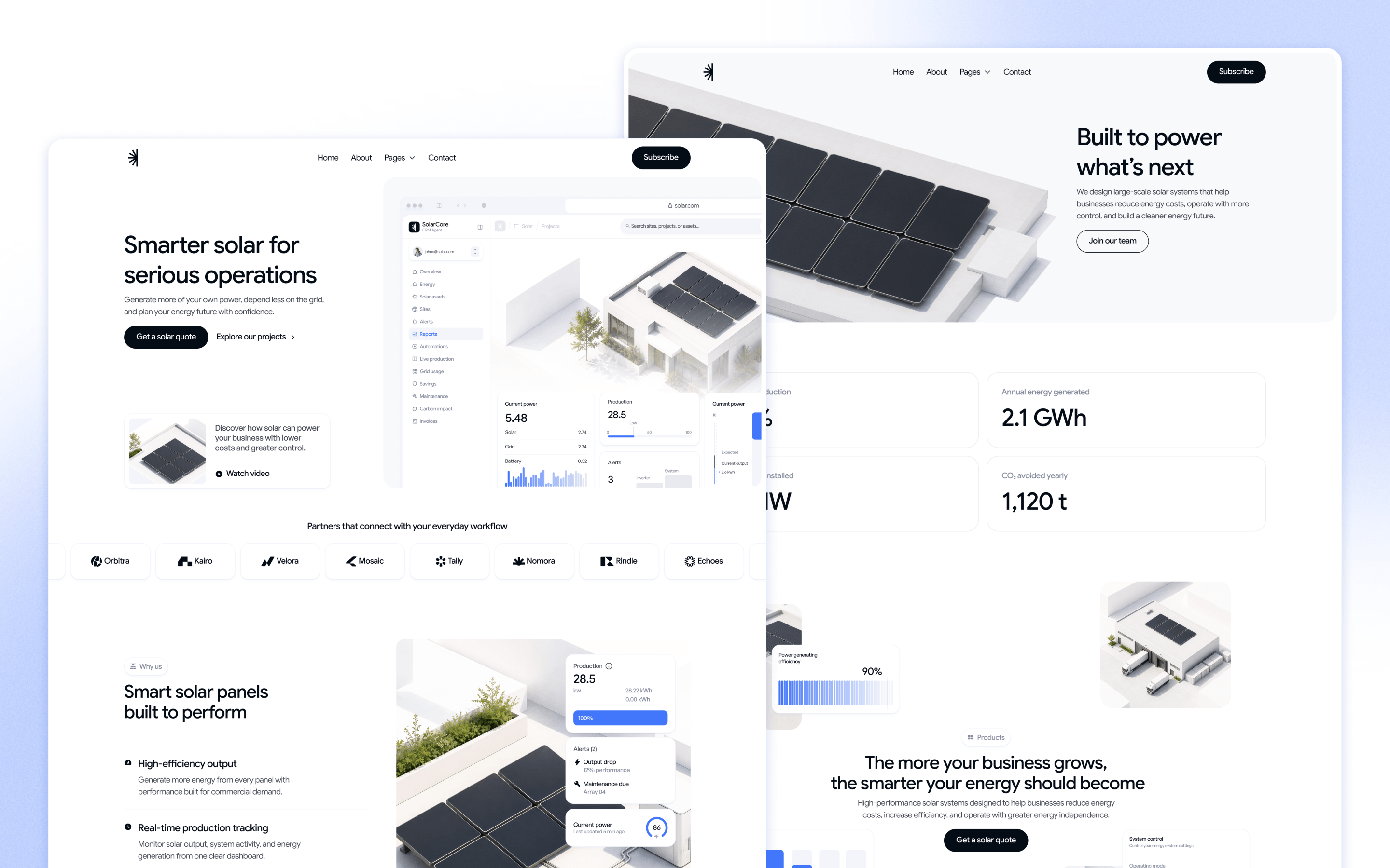 Solar Energy Website Template by BRIX Agency