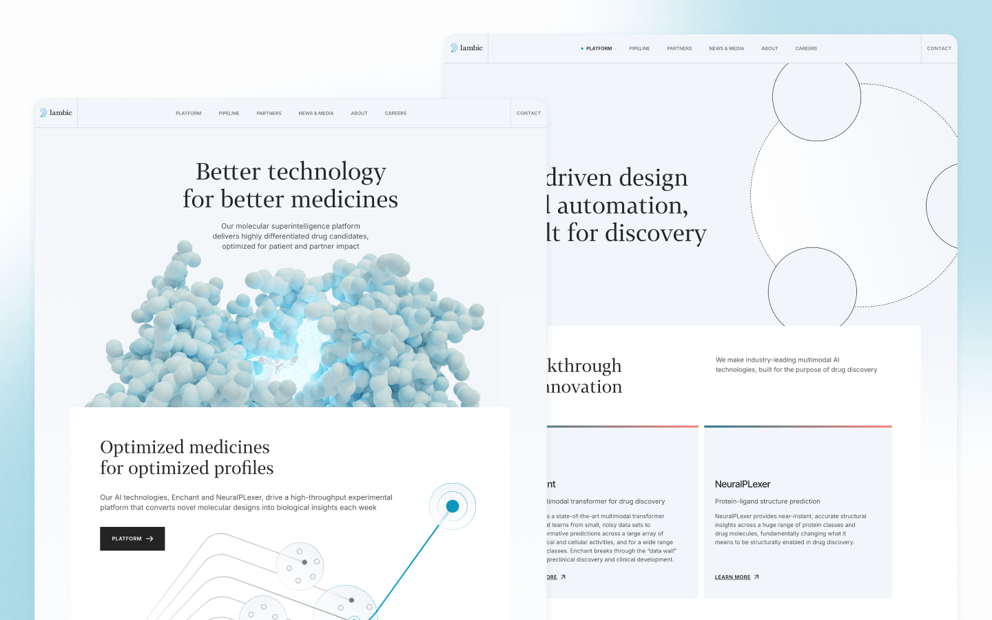 Iambic healthcare website design