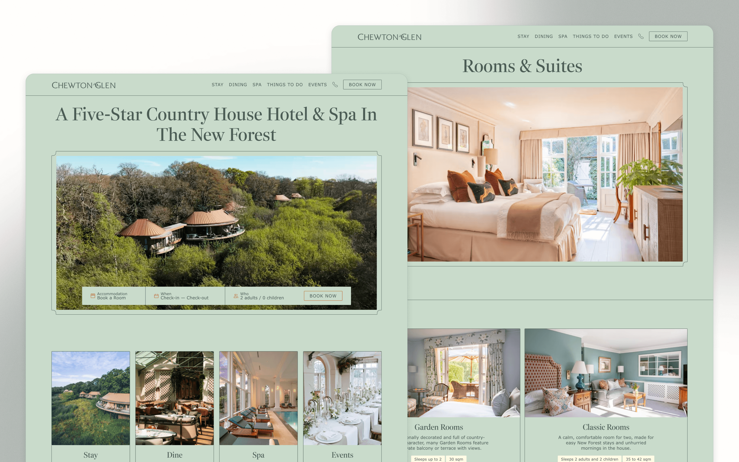 Chewton Glen Hotel Website Design by 80 DAYS
