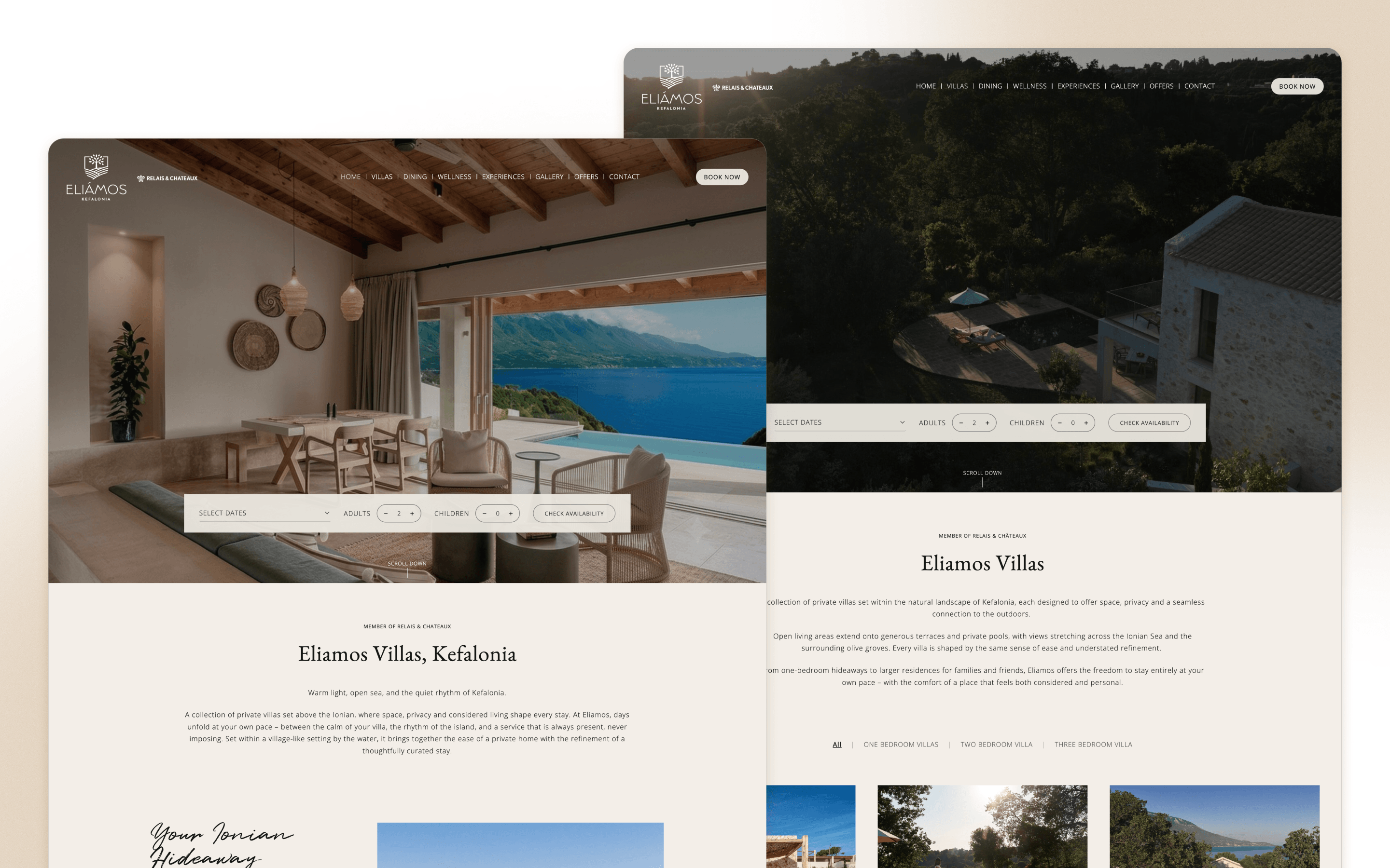 Eliamos Hotel Website Design by Kollective
