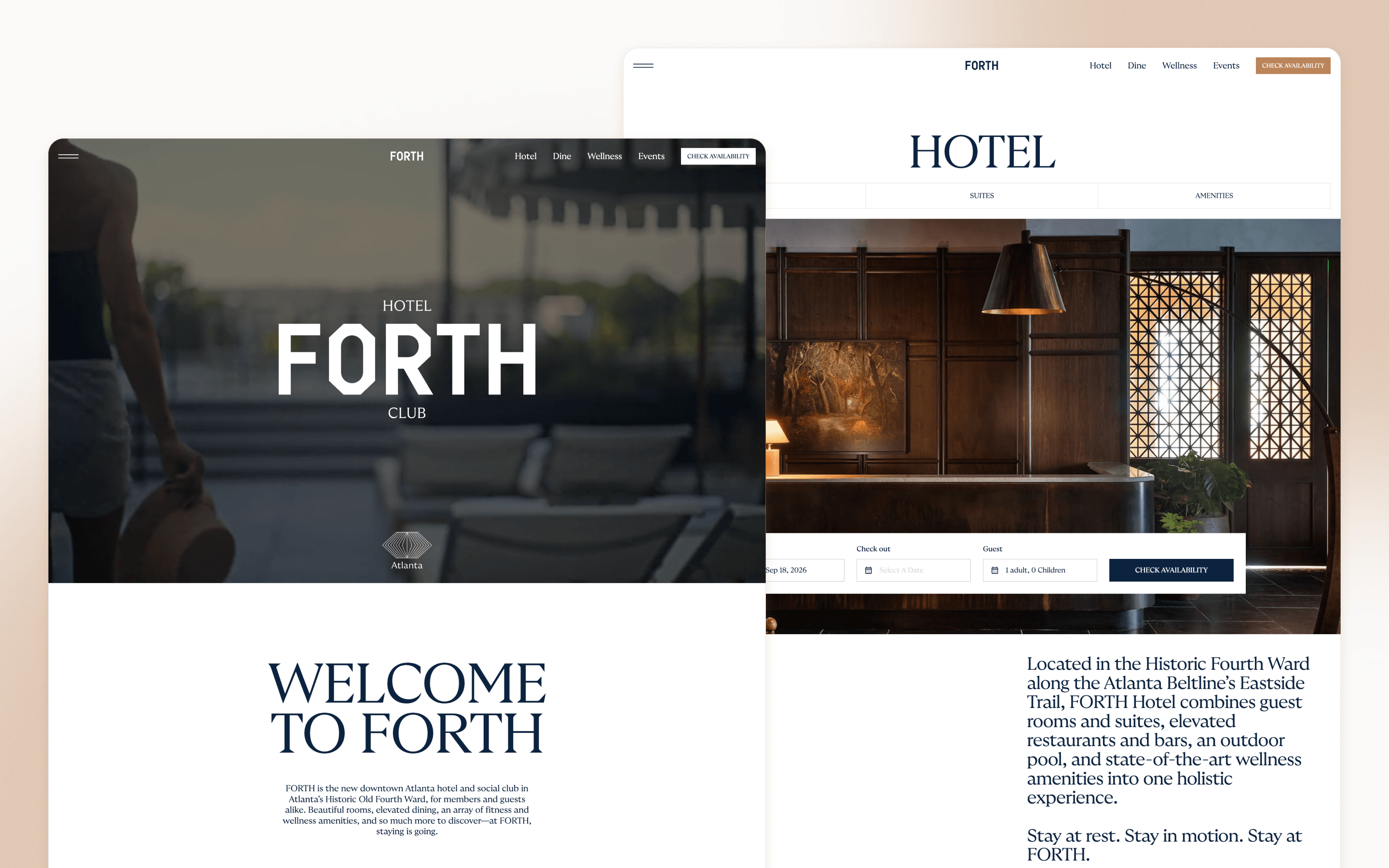 FORTH Atlanta Hotel Website Development by Gourmet Marketing