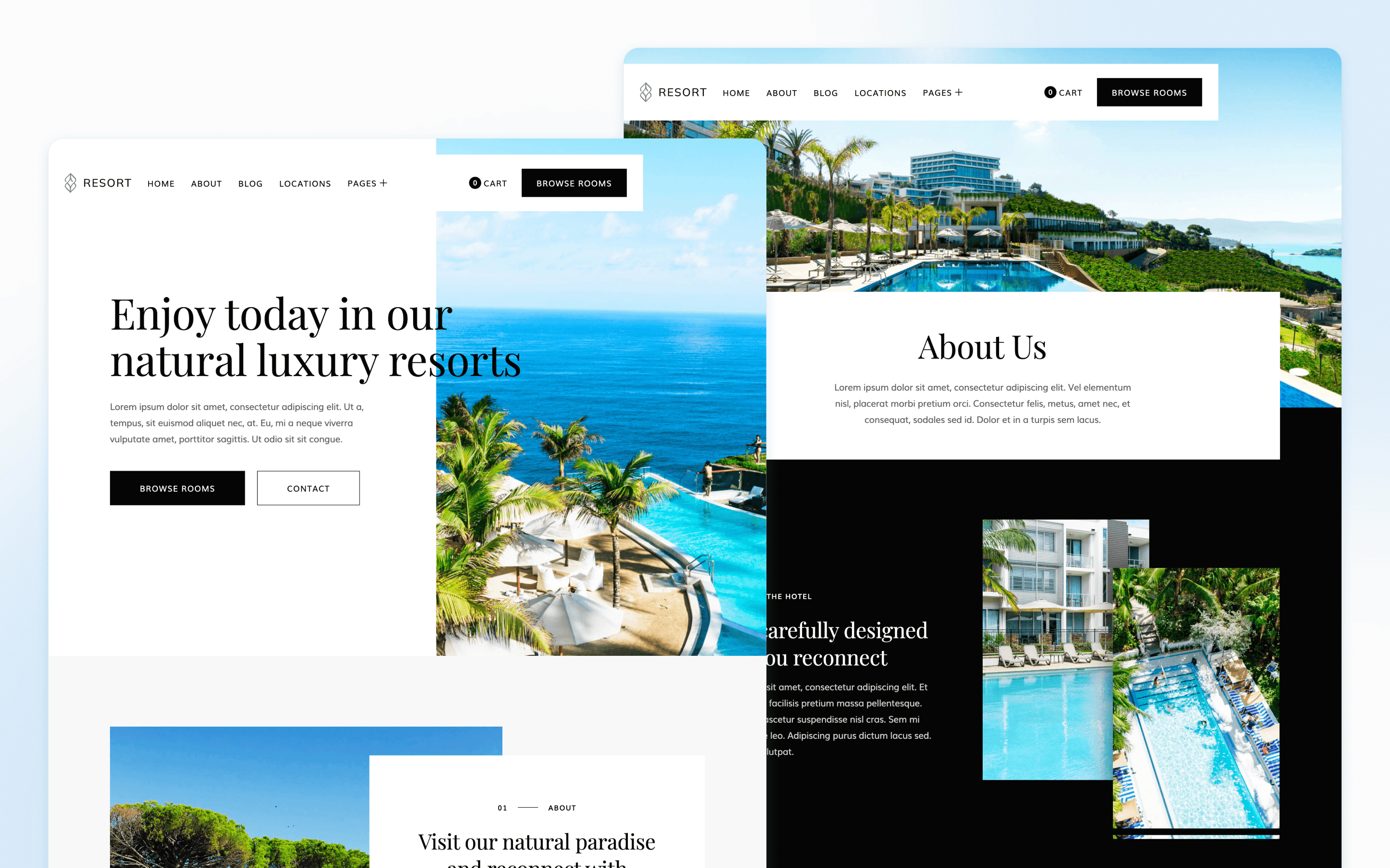 Hotel Resort Website Template by BRIX Agency