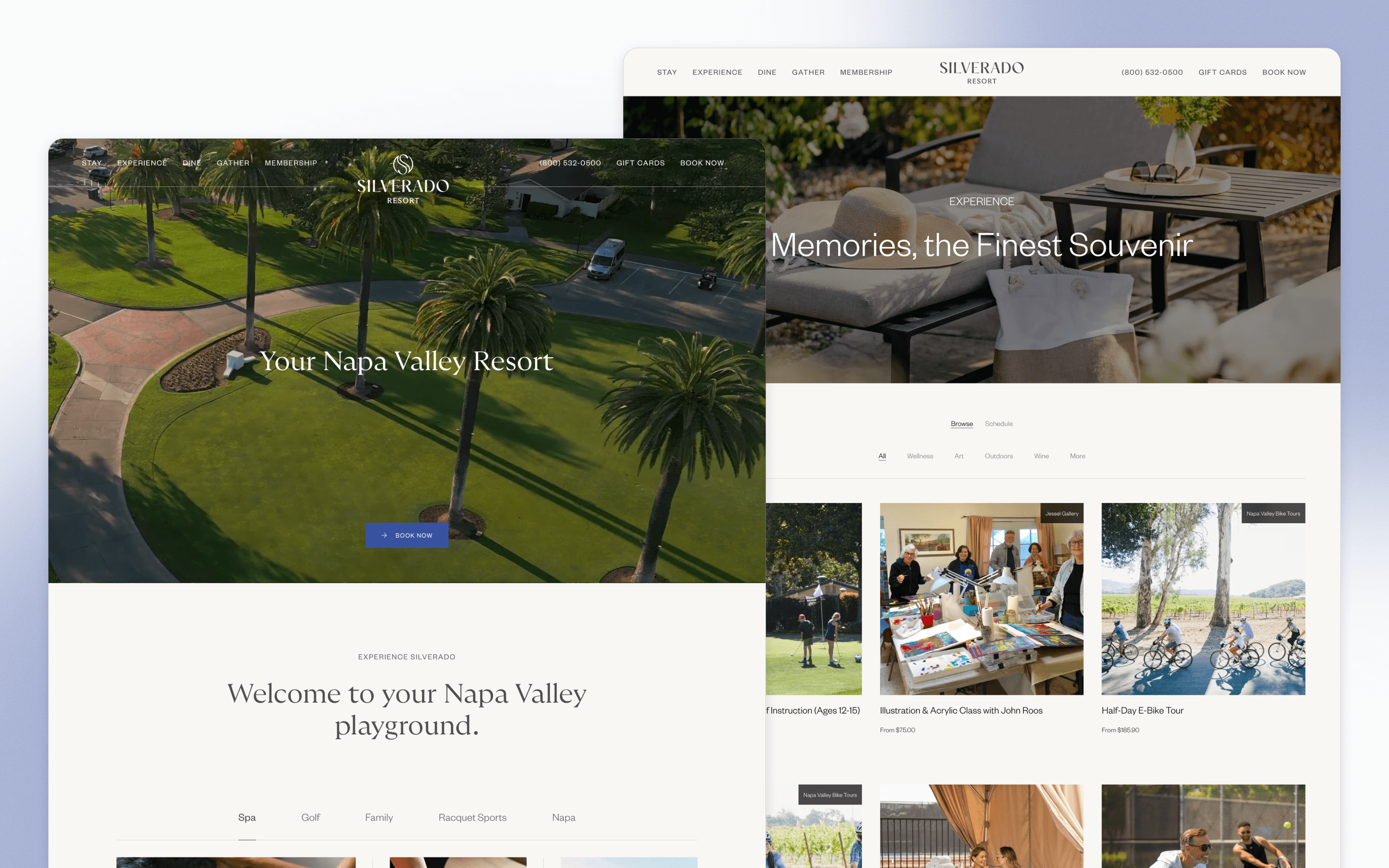 Silverado Resort Hotel Website Design by FINE