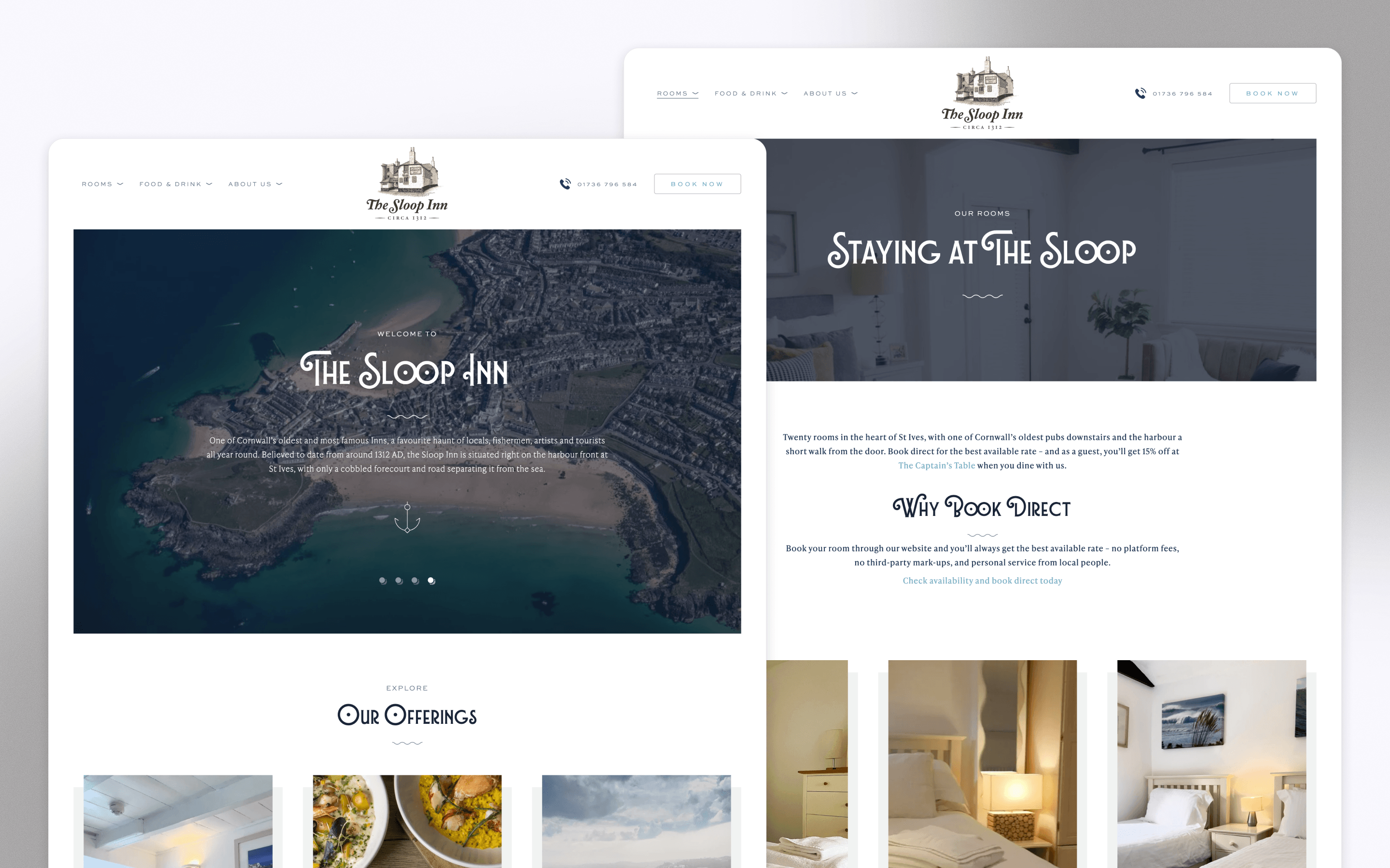The Sloop Inn Hotel Website Design by Arise Hotel Marketing